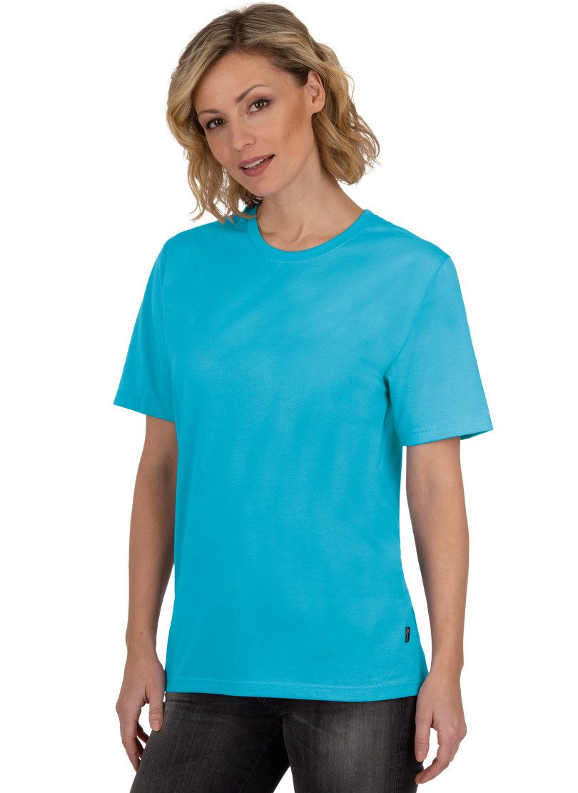 Trigema T-shirt Trigema T-shirt (1-delig) dames t-shirts maat XXL blauw