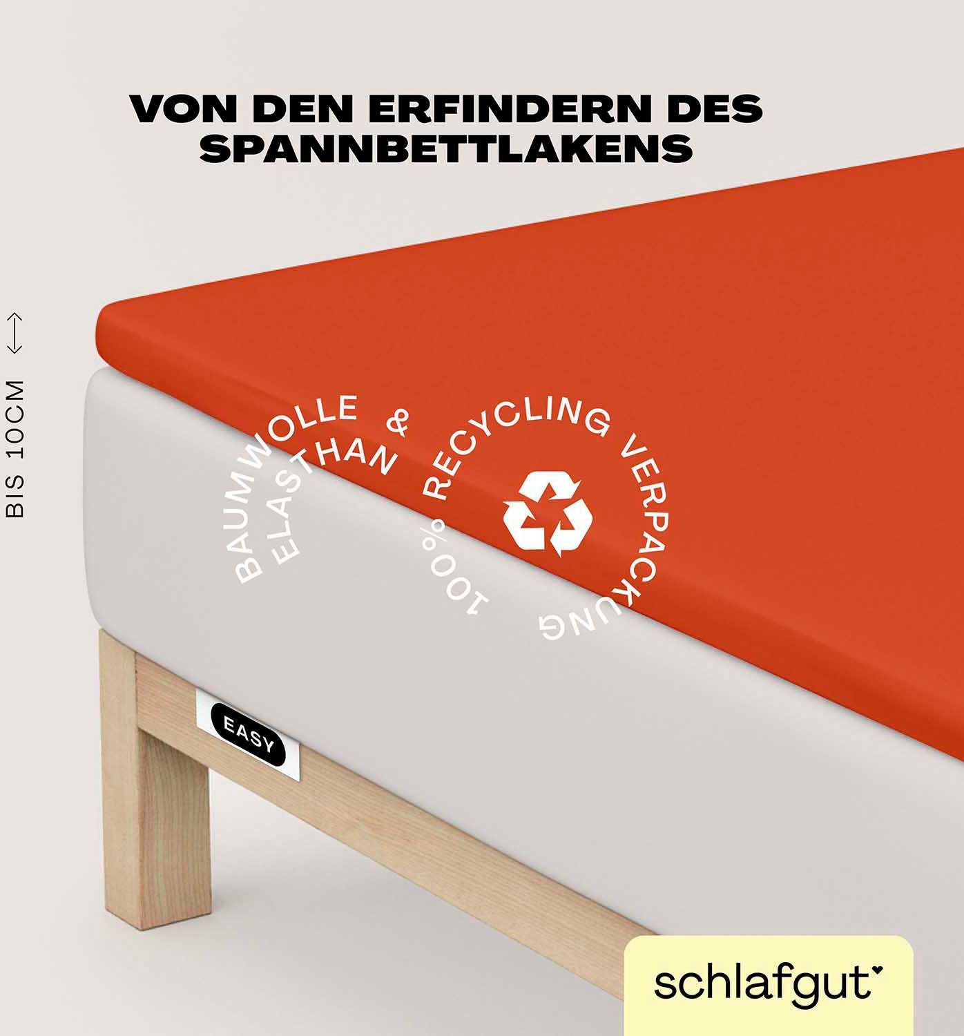 Schlafgut Hoeslaken EASY jersey elastaan topper (1 stuk)