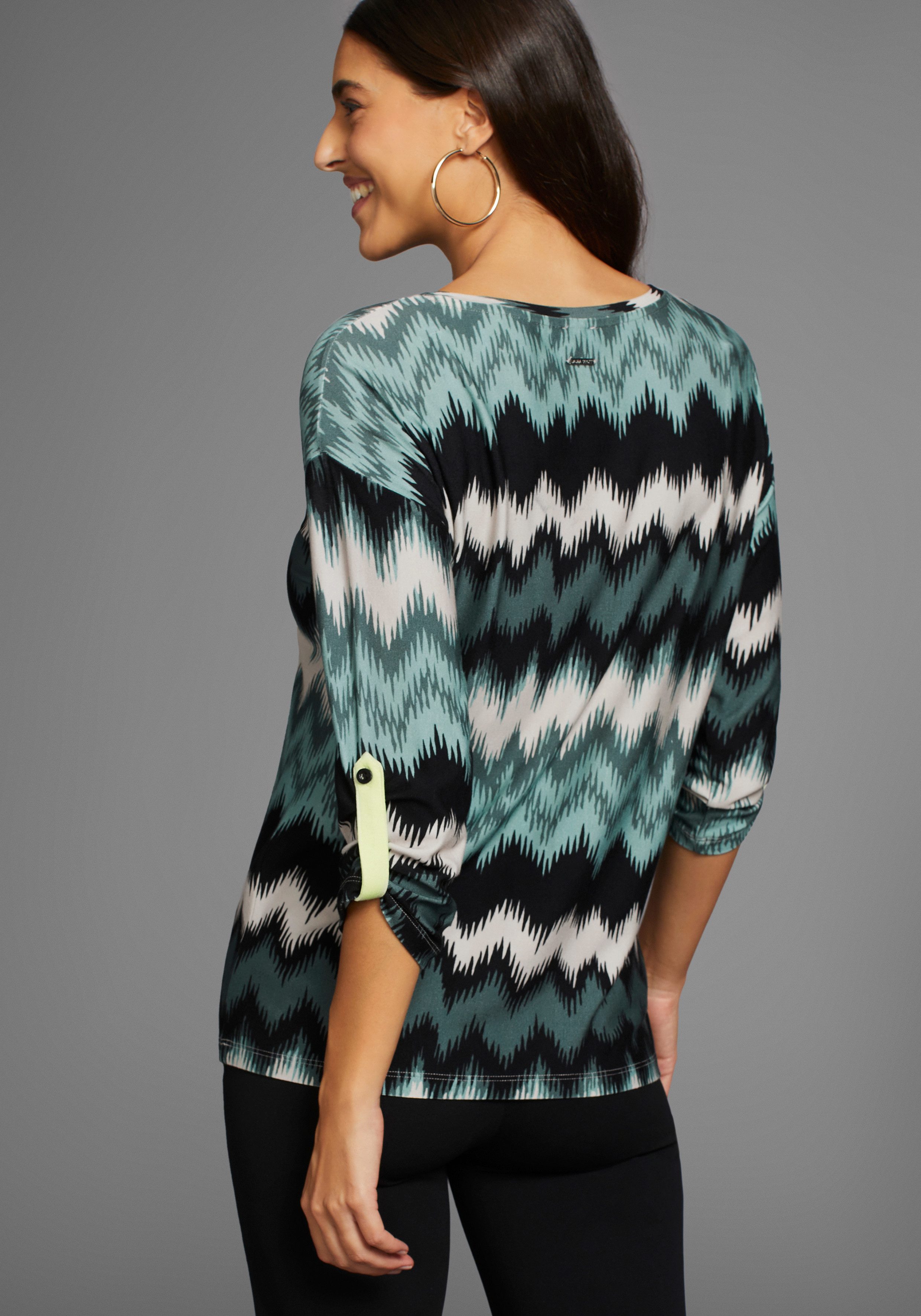 Laura Scott Shirt met 3 4 mouwen met all-over print