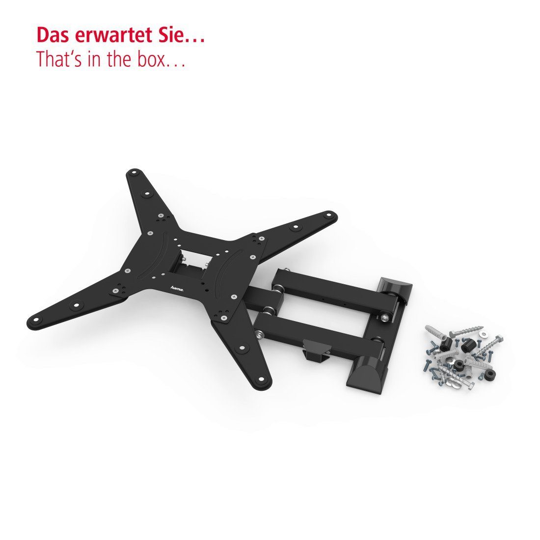 Hama Tv-wandhouder Draaibaar, volledig beweeglijk, 81 - 165 cm (32"- 65"), 43", 50", 55"