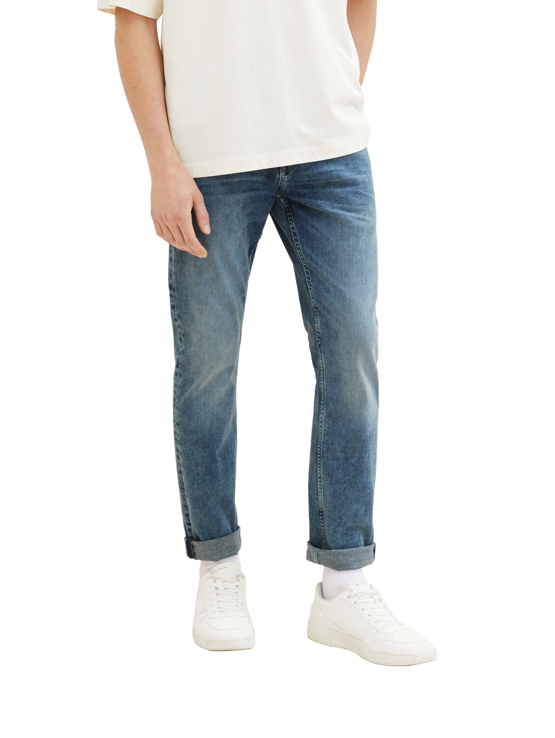 Tom Tailor Denim Slim fit jeans Piers Slim met stretch heren slim fit jeans maat 30 blauw