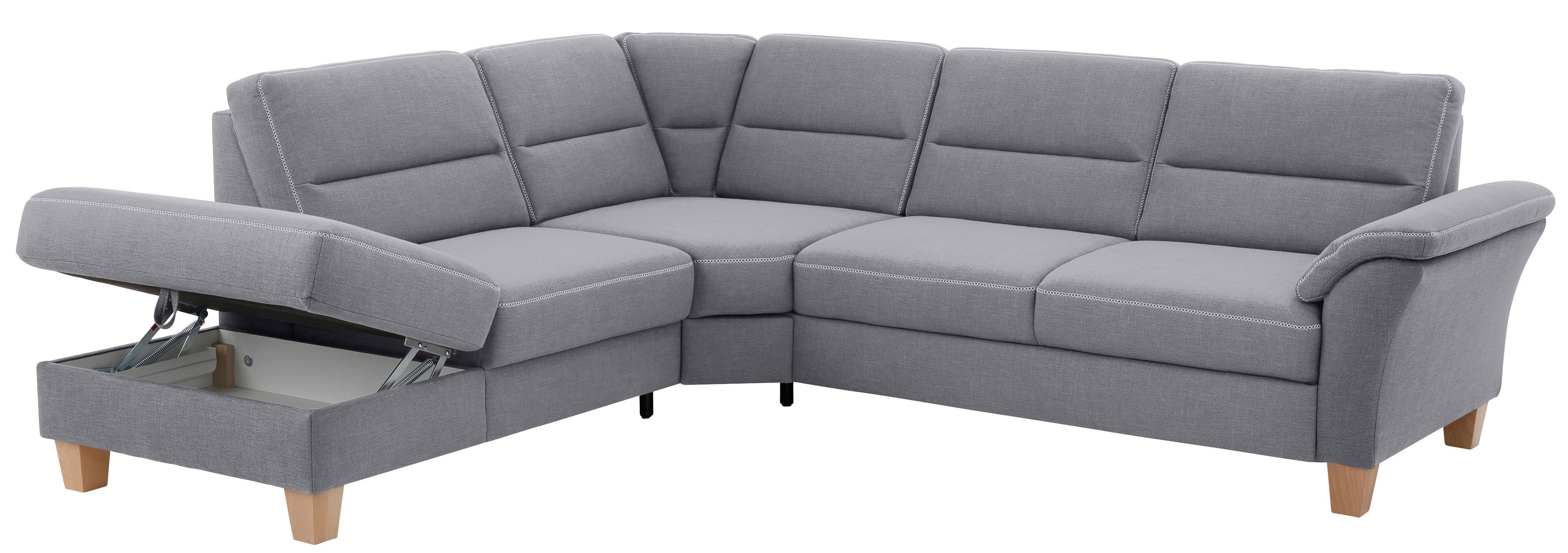 Home affaire Hoekbank Soleo L-model comfortabel door trapezehoek met relaxfunctie, ook met slaapfunctie