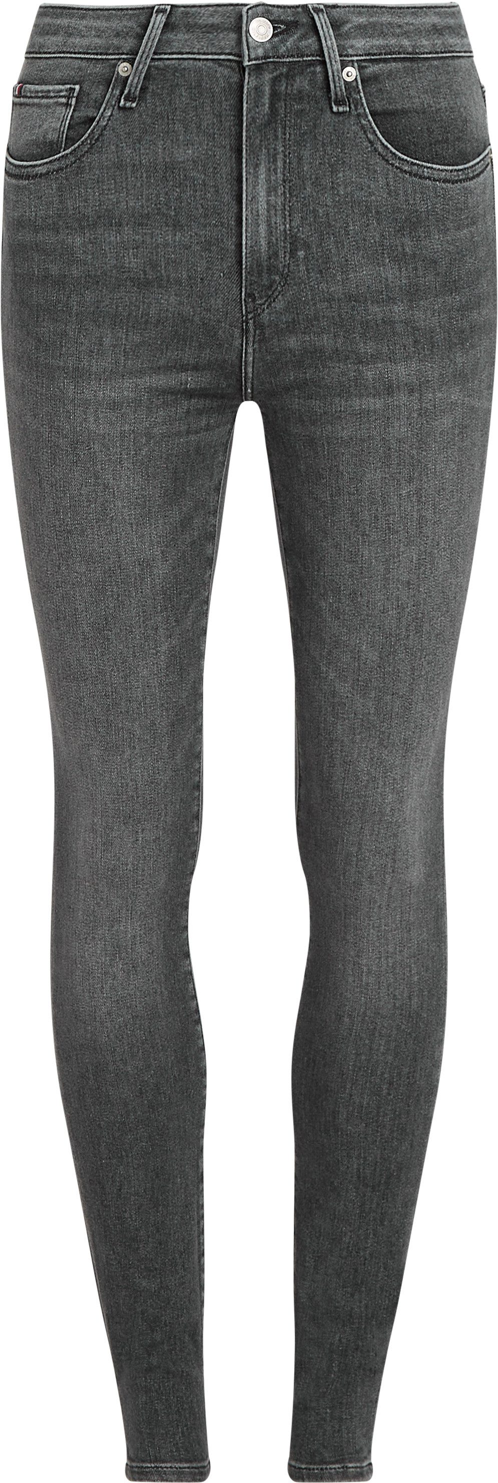Tommy Hilfiger Skinny fit jeans COMO Skinny Regular Waist met logo-badge in enkel-lengte
