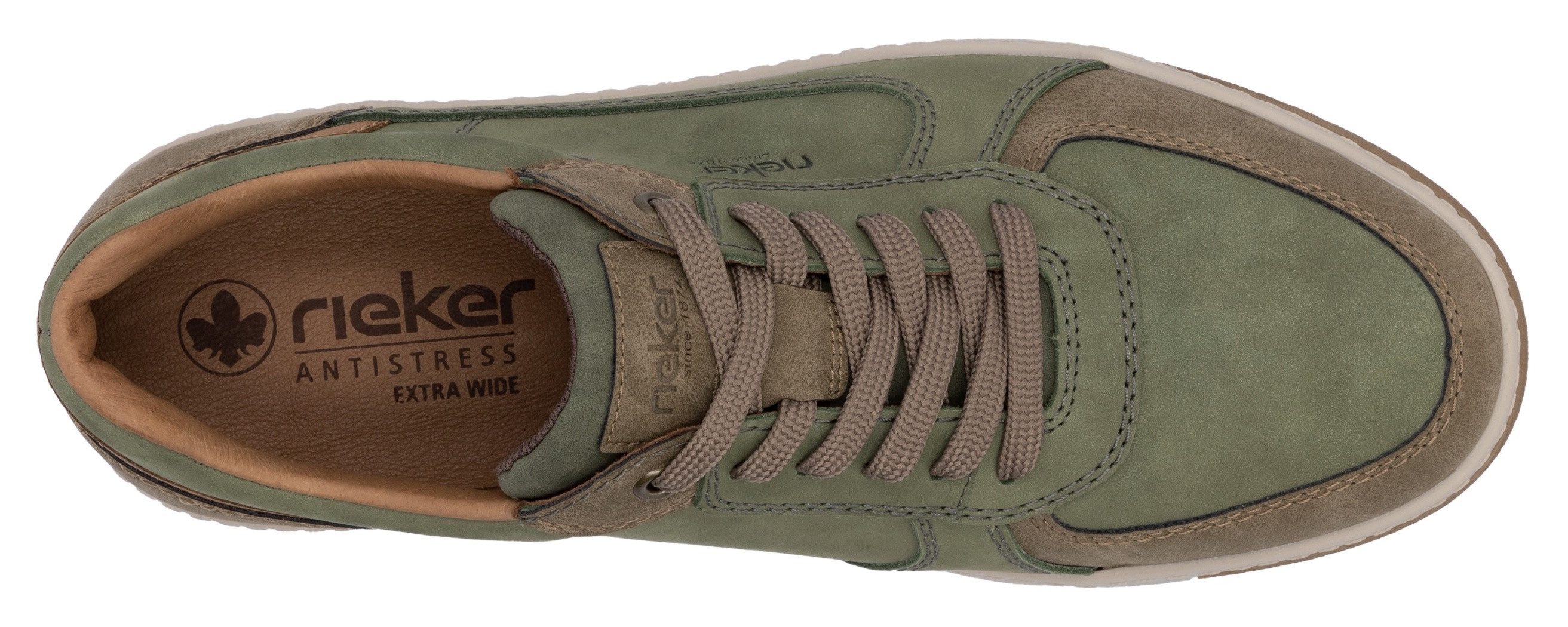 Rieker Sneakers , vrijetijdsschoen, halfschoen, veterschoen met gepolsterde schacht