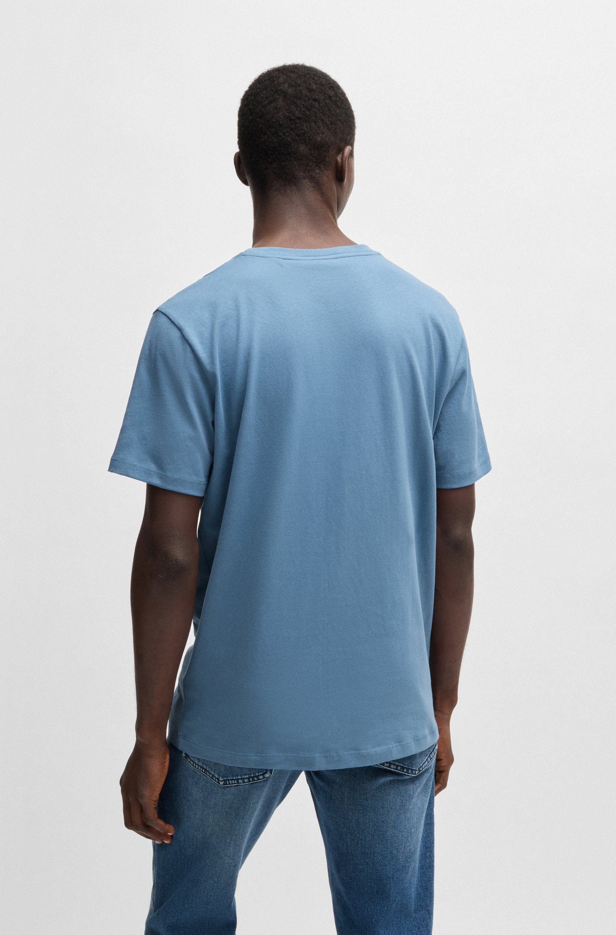Boss Orange T-shirt Tales met boss-borduursel op de borst
