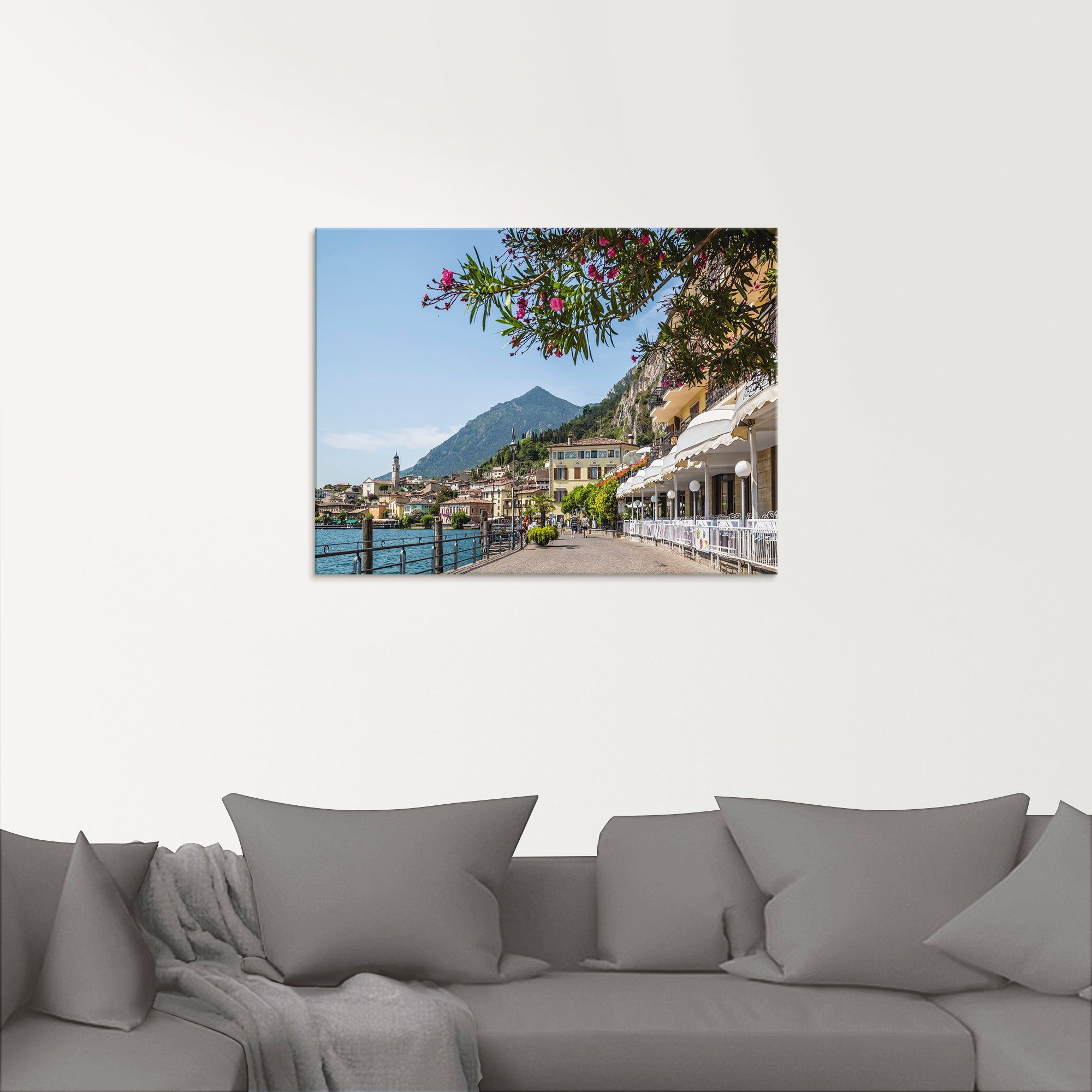 Artland Print op glas Gardameer Limone sul Garda