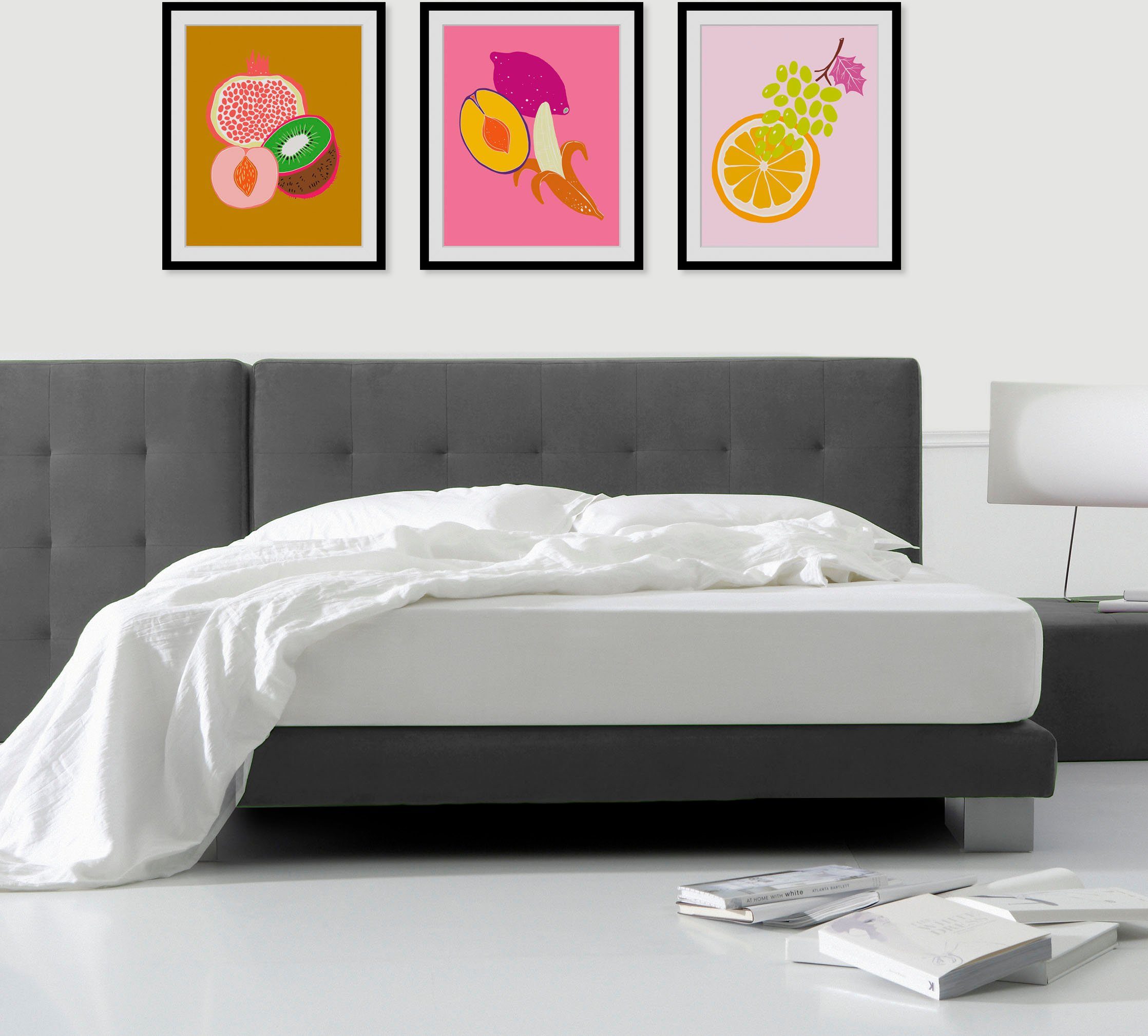 queence Wanddecoratie Elif HD premium posterdruk incl. houten lijst (1 stuk)
