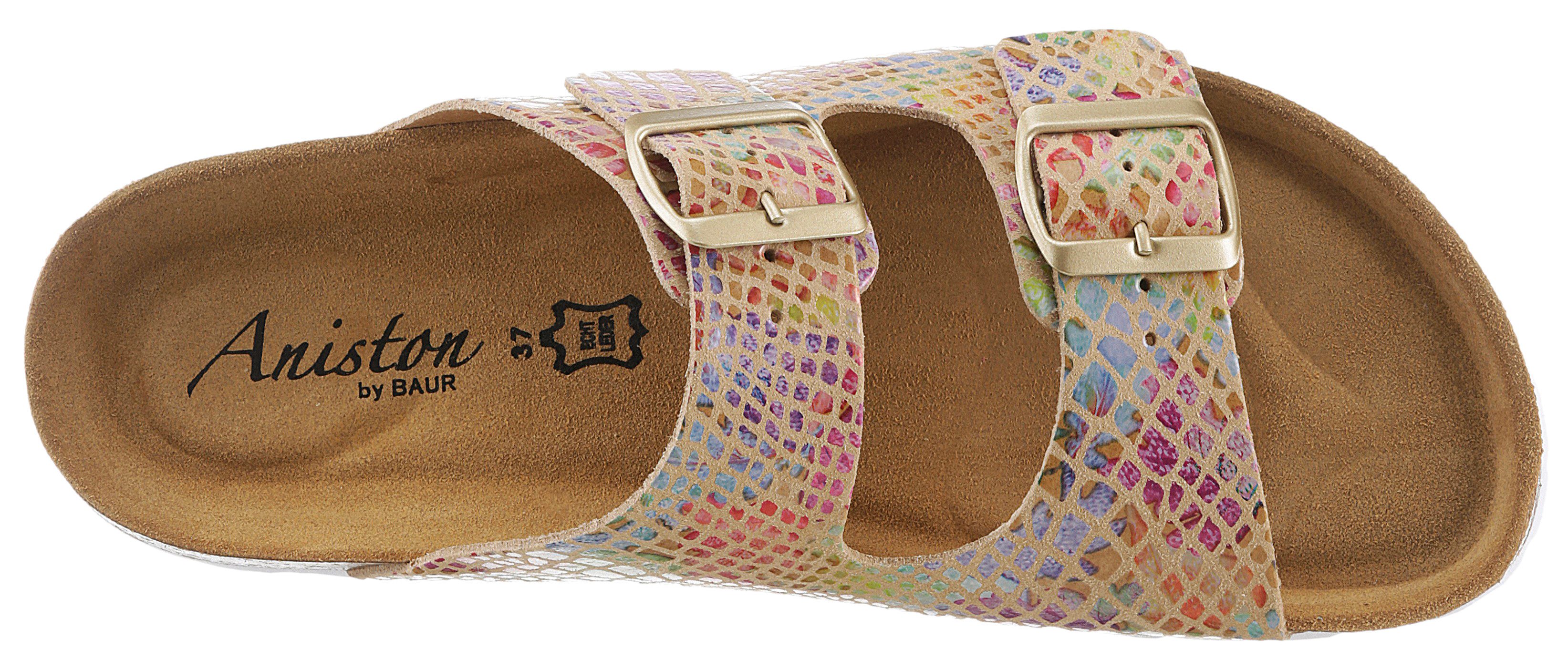 Aniston SHOES Slippers , basis, zomerschoen, slippers met glanzend patroon
