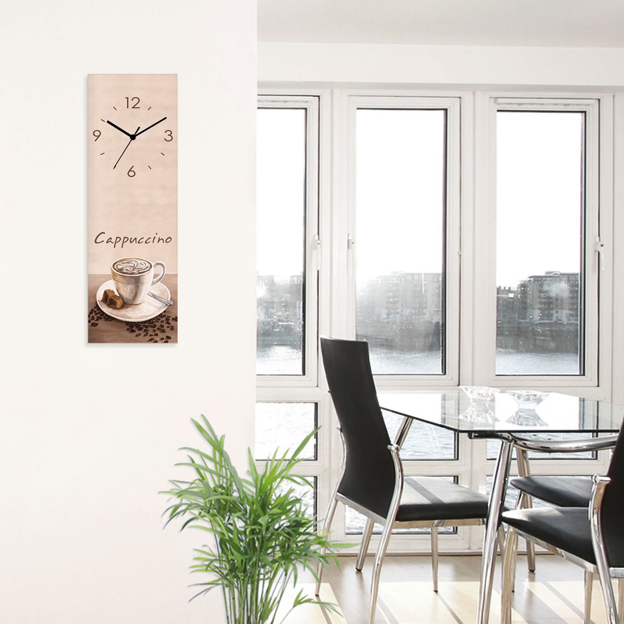 Artland Wandklok Cappuccino - koffie optioneel verkrijgbaar met kwarts- of radiografisch uurwerk, geruisloos zonder tikkend geluid