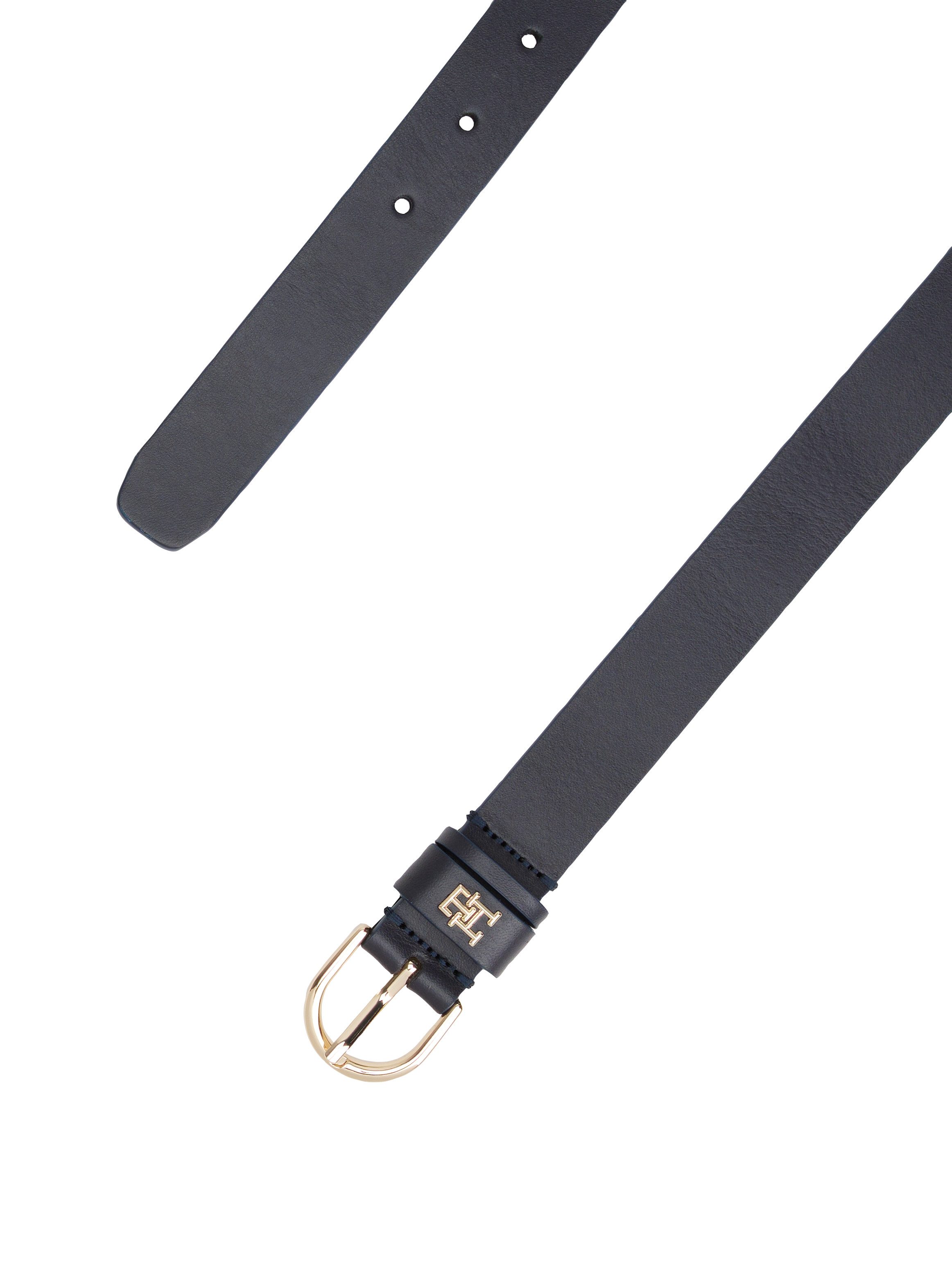 Tommy Hilfiger Leren riem ESSENTIAL EFFORTLESS 2.5 Logo-embleem, zachte haptiek, ovale eenvoudige pin sluiting