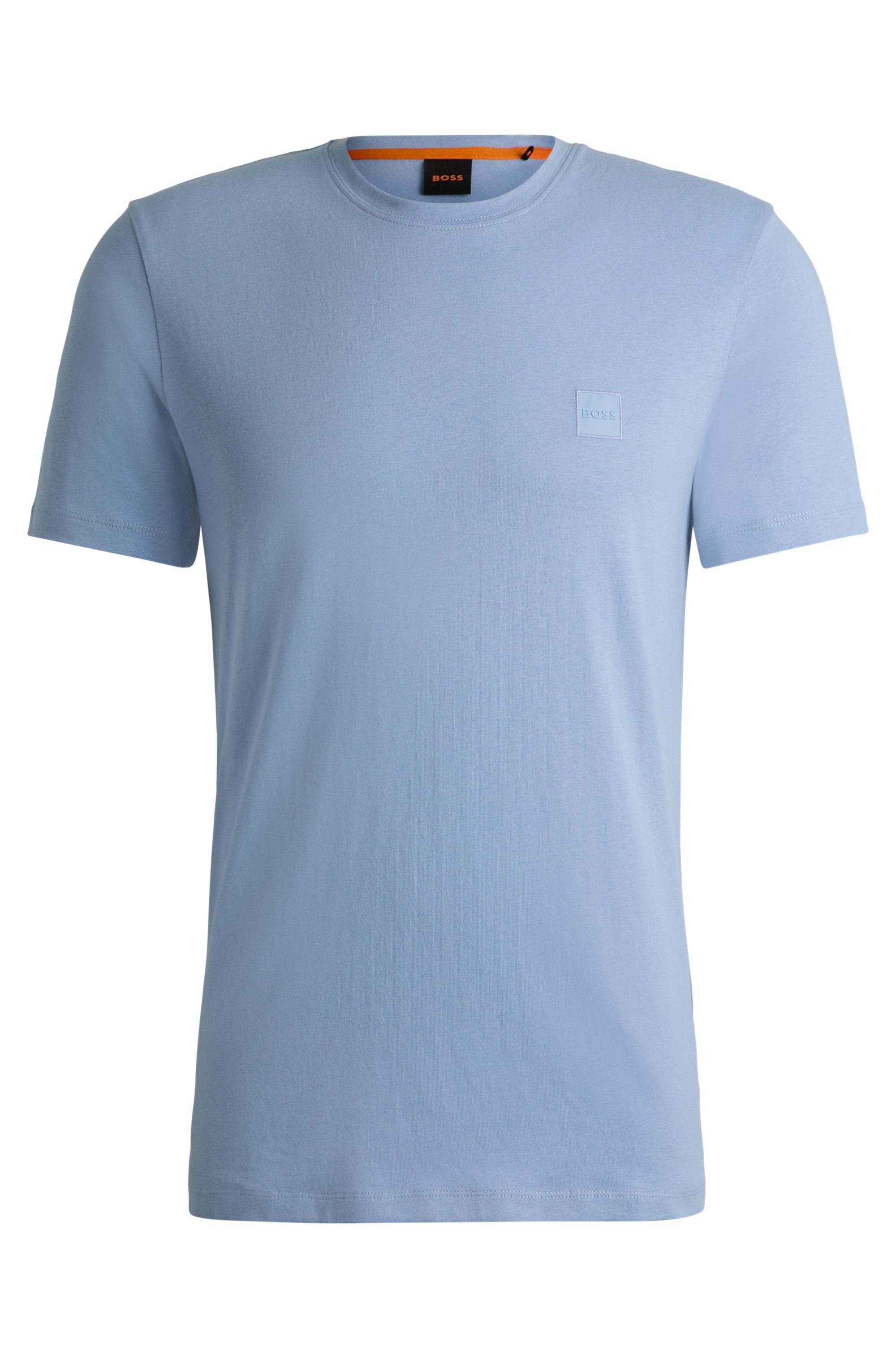 Boss Orange T-shirt Tales met boss-borduursel op de borst