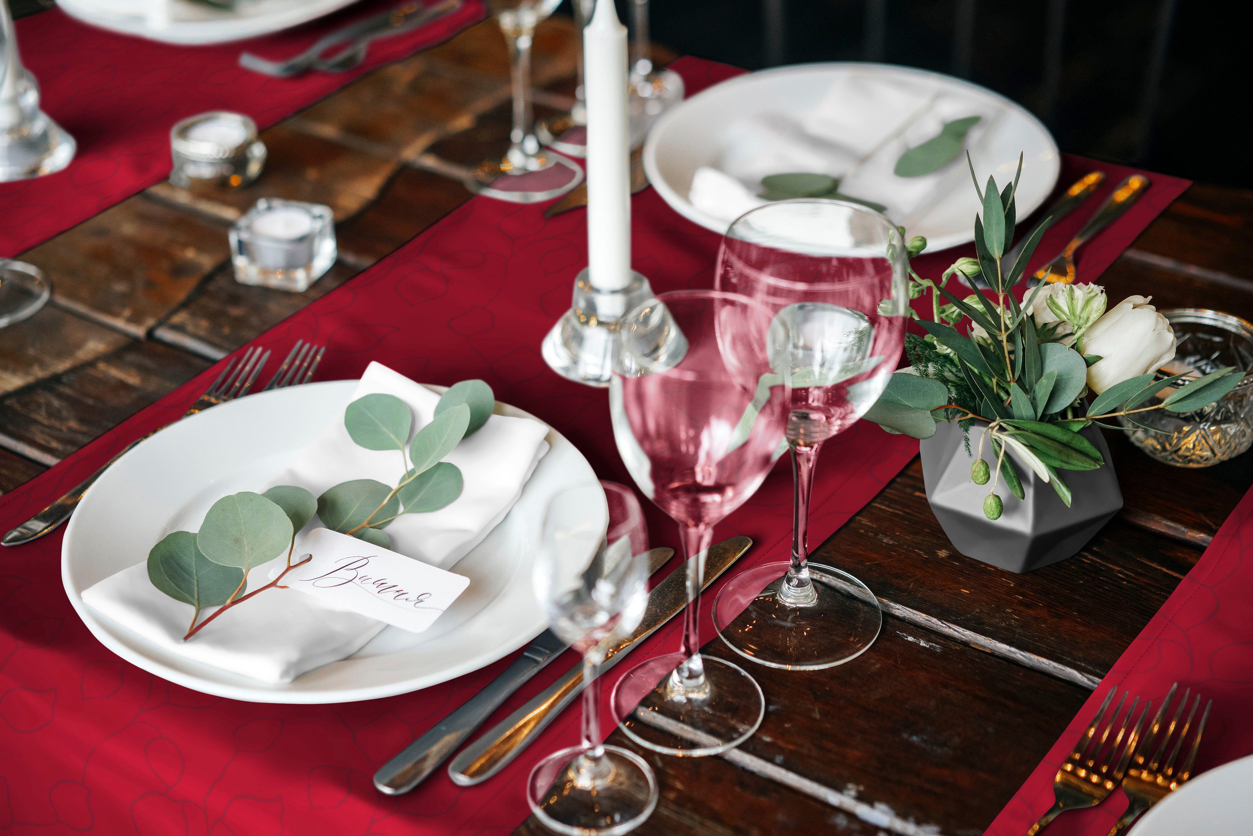 Wirth Tafelloper Westport Made in Germany, Jacquard decoratiestof, bladontwerp, onderhoudsvriendelijk (1 stuk)