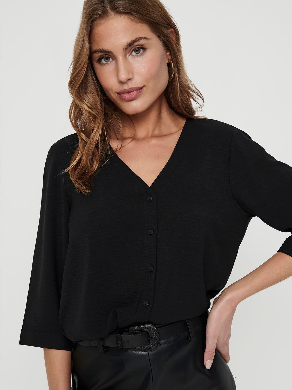 JDY Shirtblouse JDYLION CAPOTE 3/4 SHIRT WVN NOOS