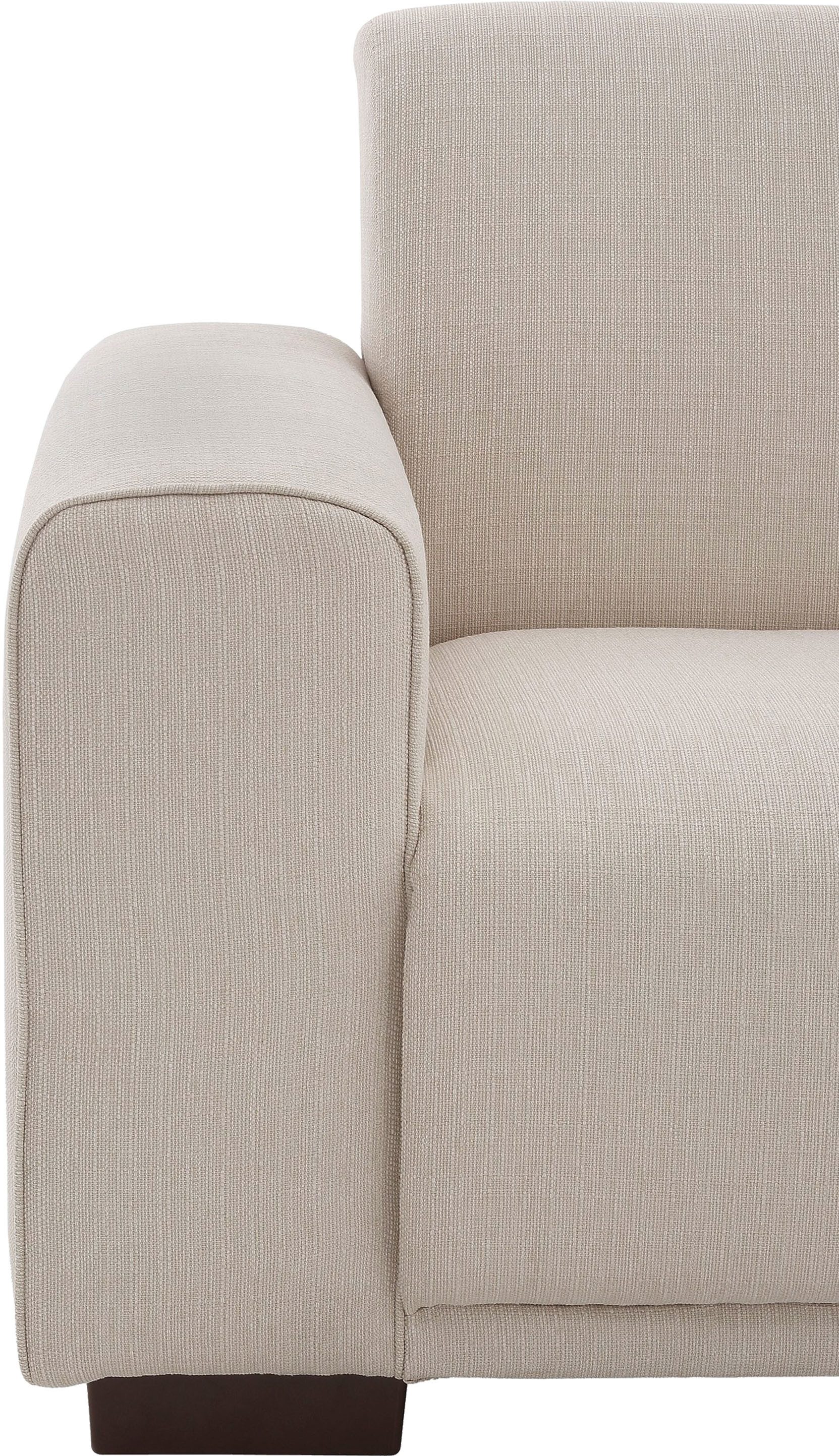 Home affaire Hoekbank BORNHOLM L-vorm met chaise longue, afmetingen B/D/H: 234/162/85 cm Recamiere links of rechts bestelbaar, golfvering, inclusief 2 kussens