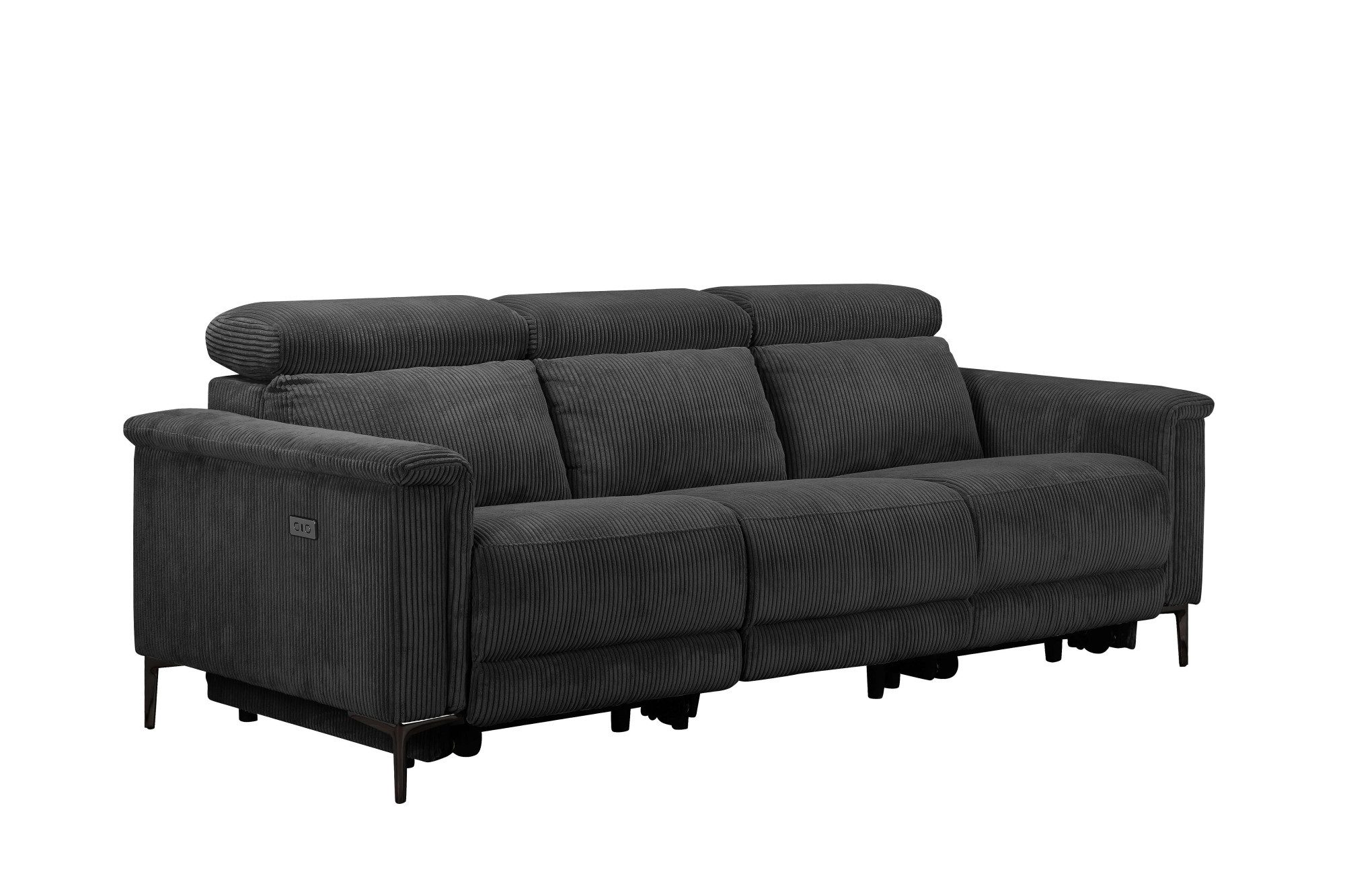 Places of Style 3-zitsbank Lund Cord, met handmatige of elektrische relaxfunctie in 2 zitplaatsen