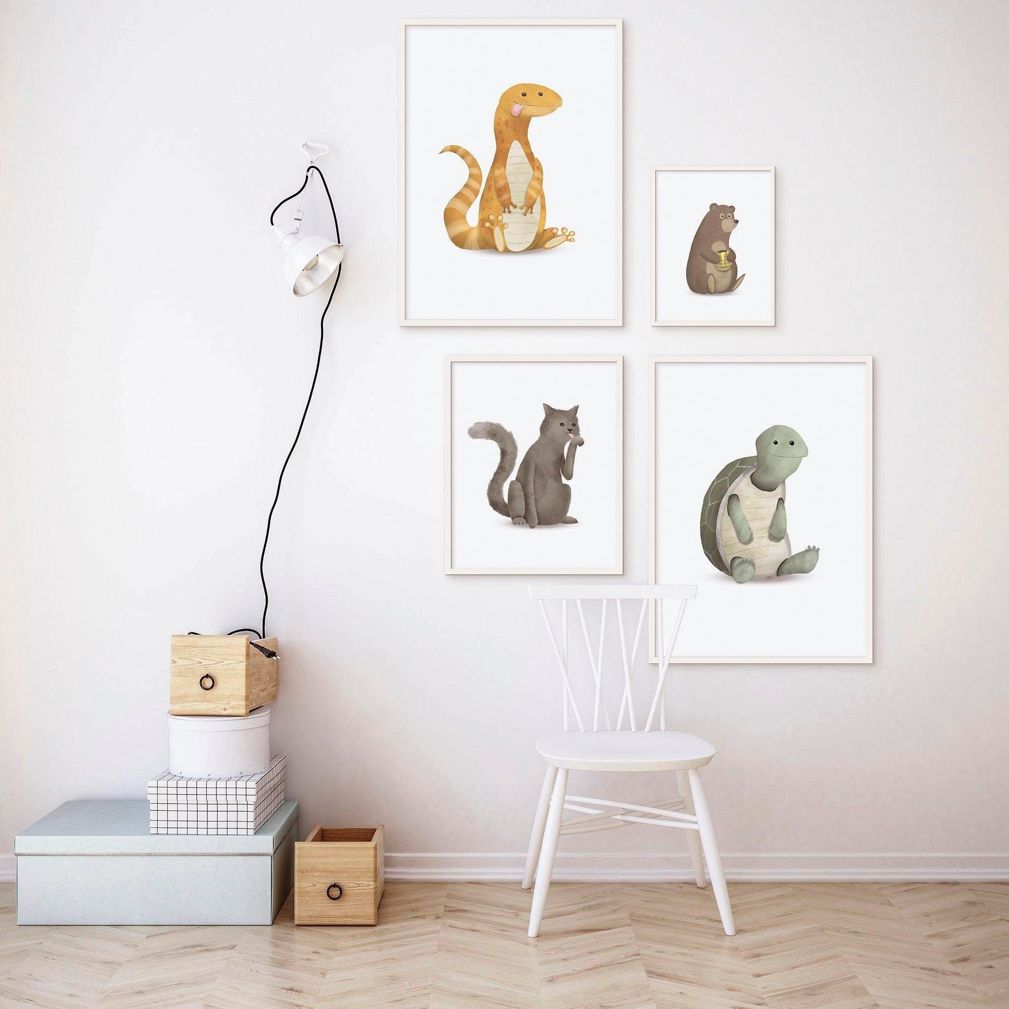 Komar Wanddecoratie Cute animal Bear Wanddecoratie - zonder lijst (1 stuk)