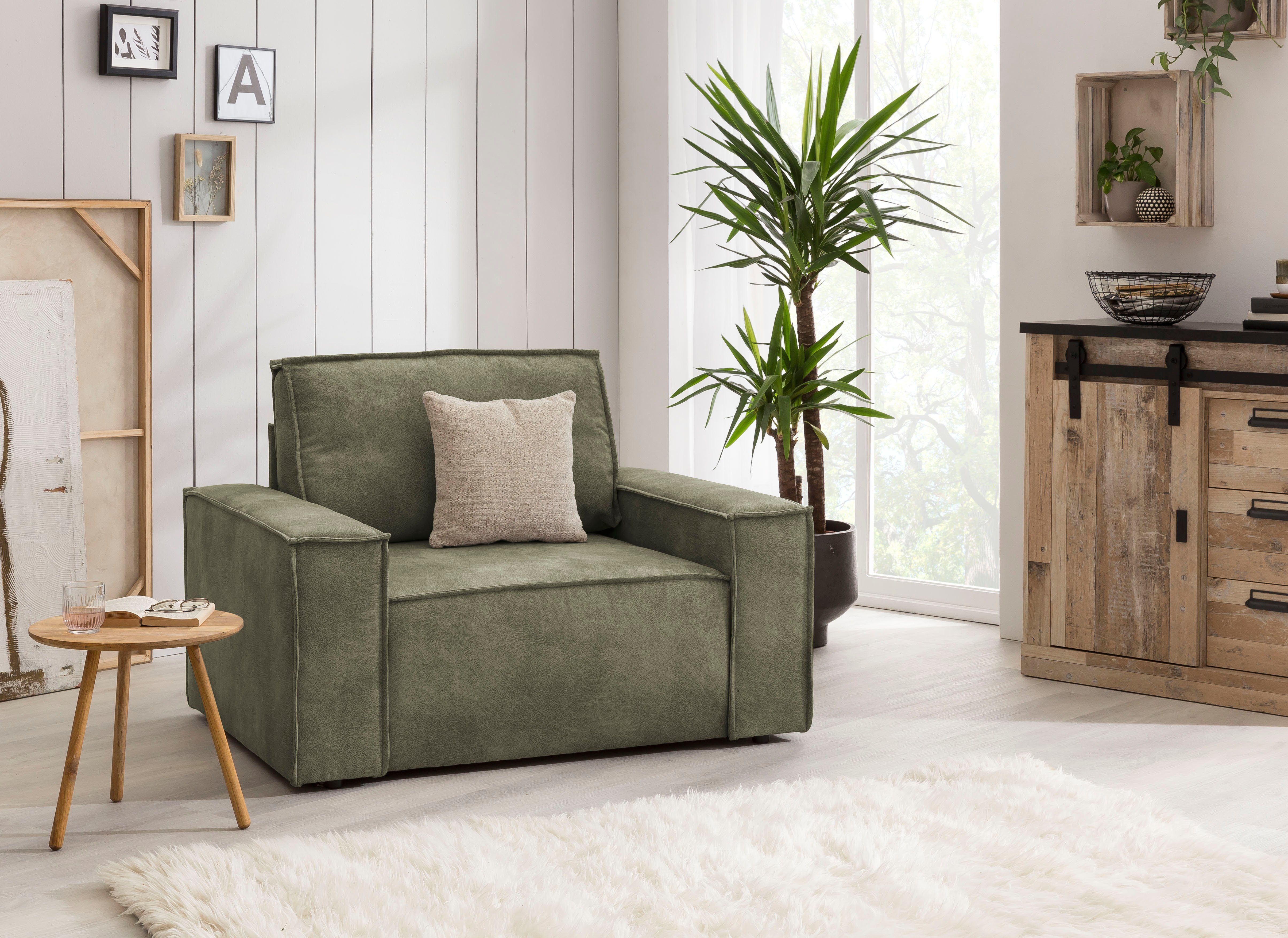 Home affaire Fauteuil SHERWOOD, Love-Seat beschikbaar in 3 stofsoorten