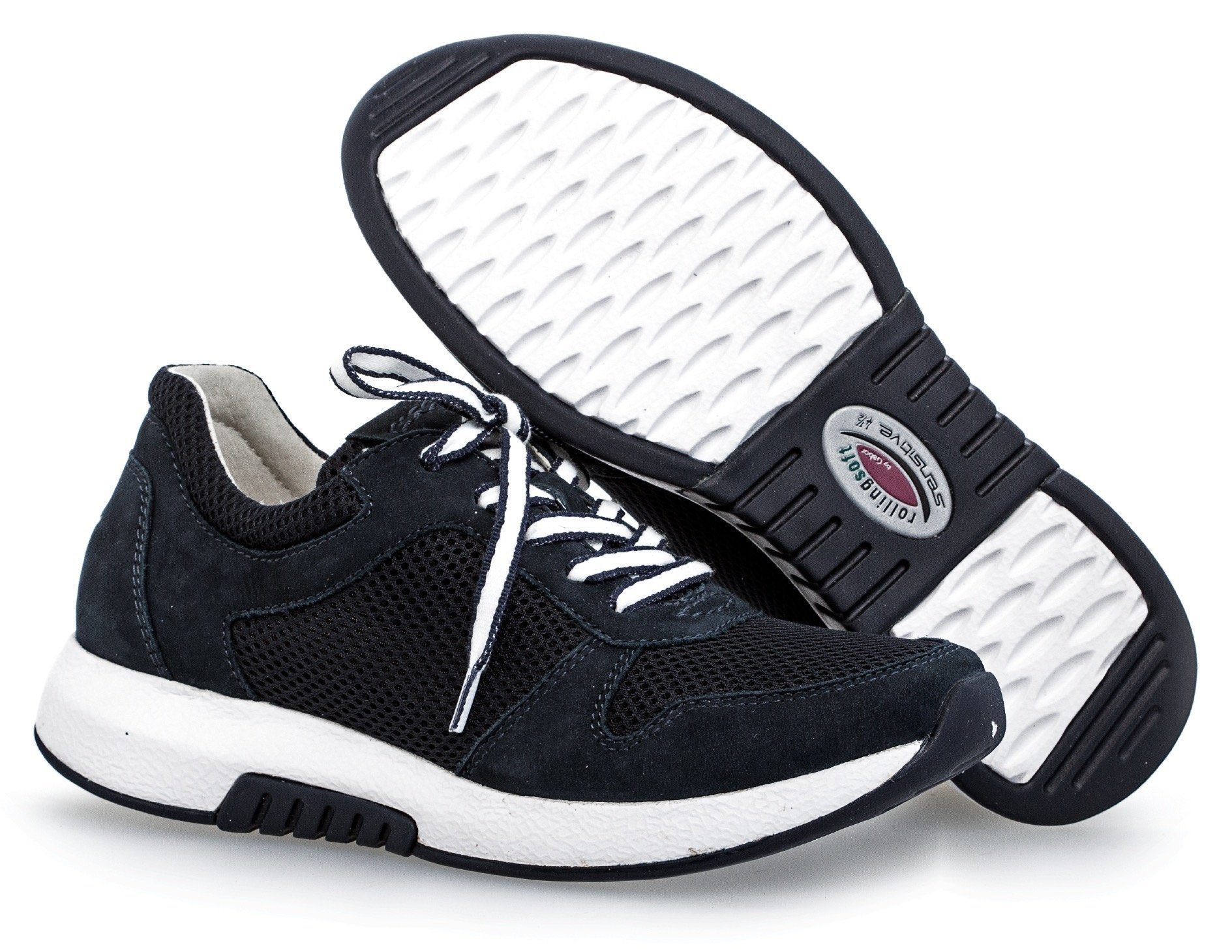 Gabor Rollingsoft Sneakers met sleehak met optifit verwisselbare binnenzool, vrijetijdsschoen, lage schoen, veterschoen