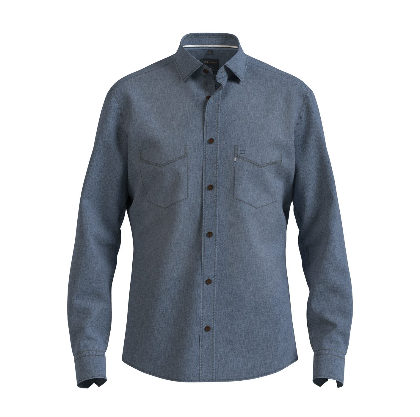 OLYMP Jeans overhemd Casual Kent Kraag
