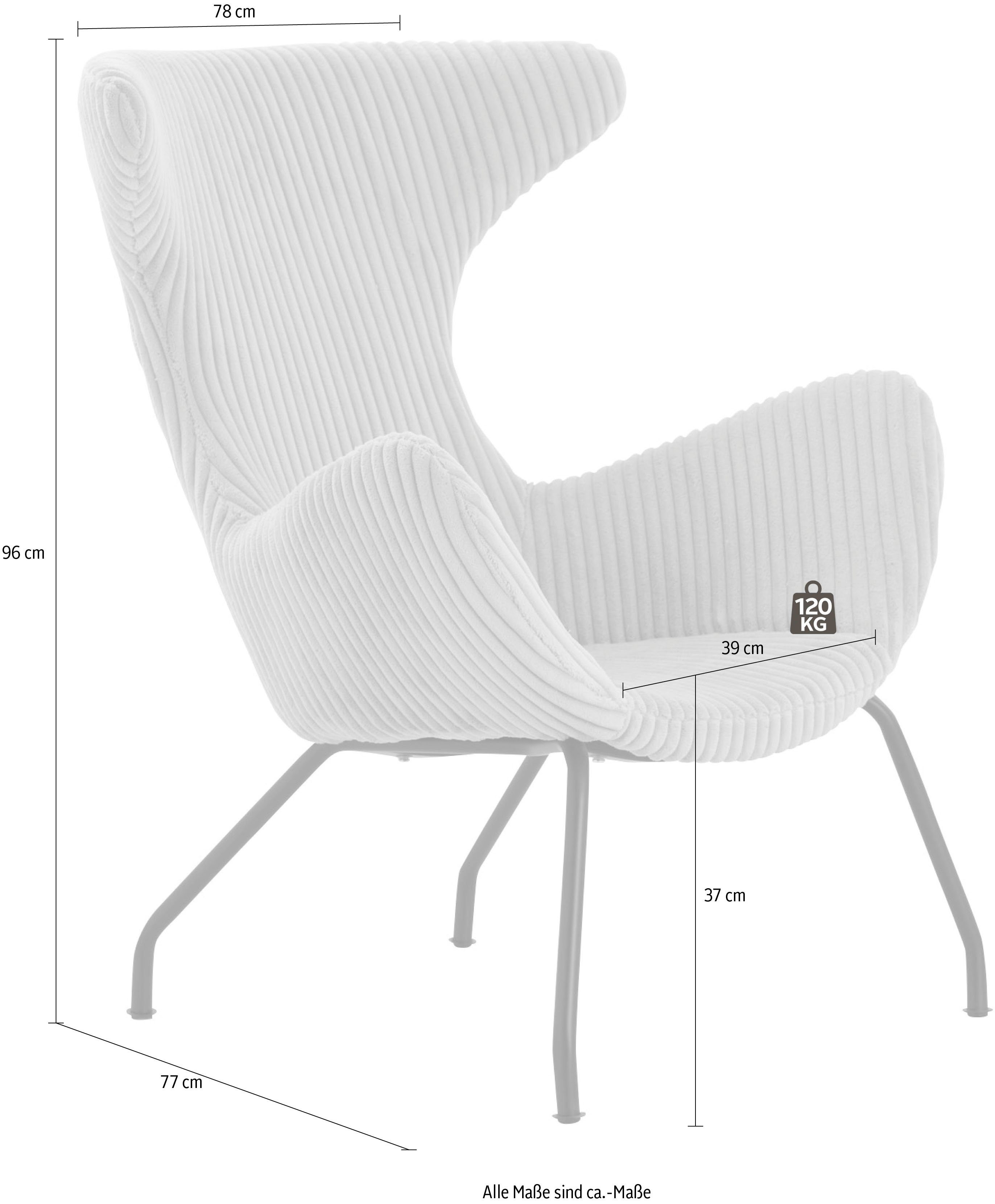 SalesFever Relaxfauteuil Oorfauteuil in een modern design