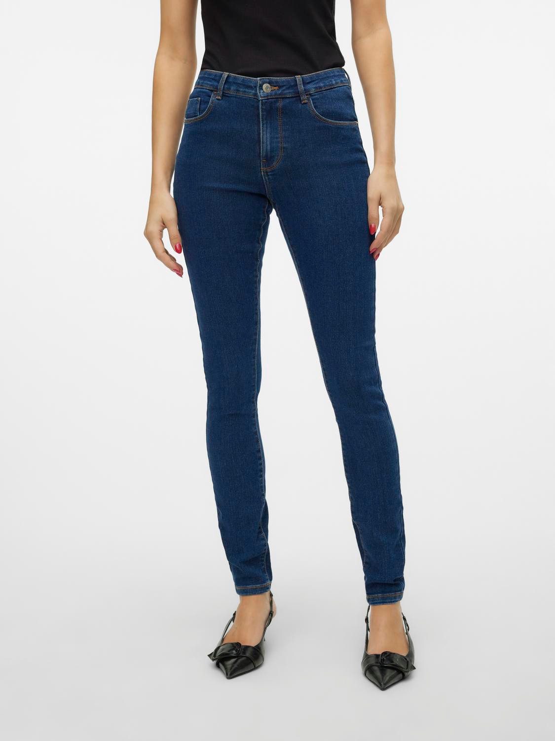 Vero Moda Skinny fit jeans VMELLY MR SKINNY JEANS BLUE NOOS