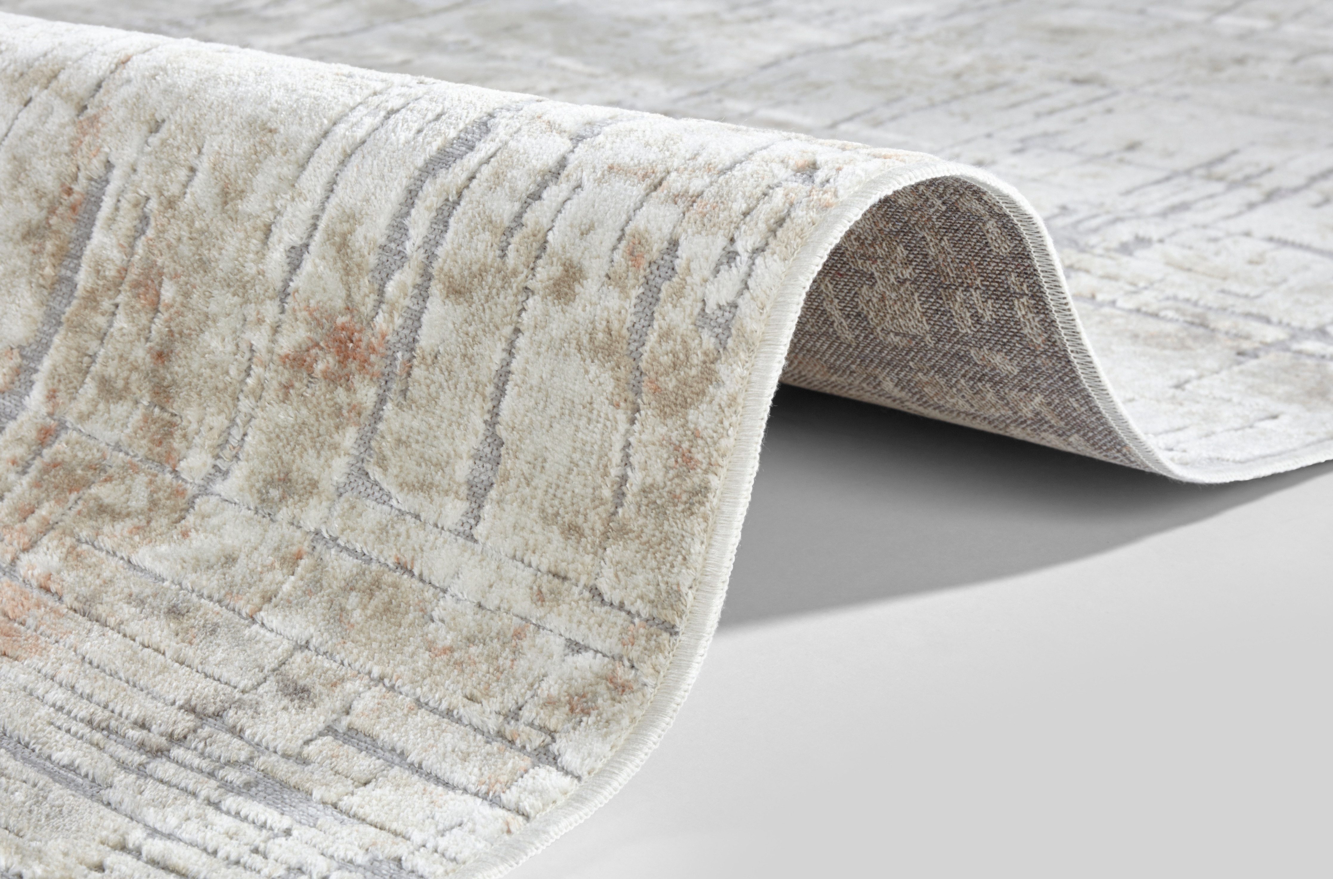 ELLE DECORATION Design-vloerkleed Chameis Viscose, vintage-look, zijde look, woonkamer, slaapkamer, vloerkleed
