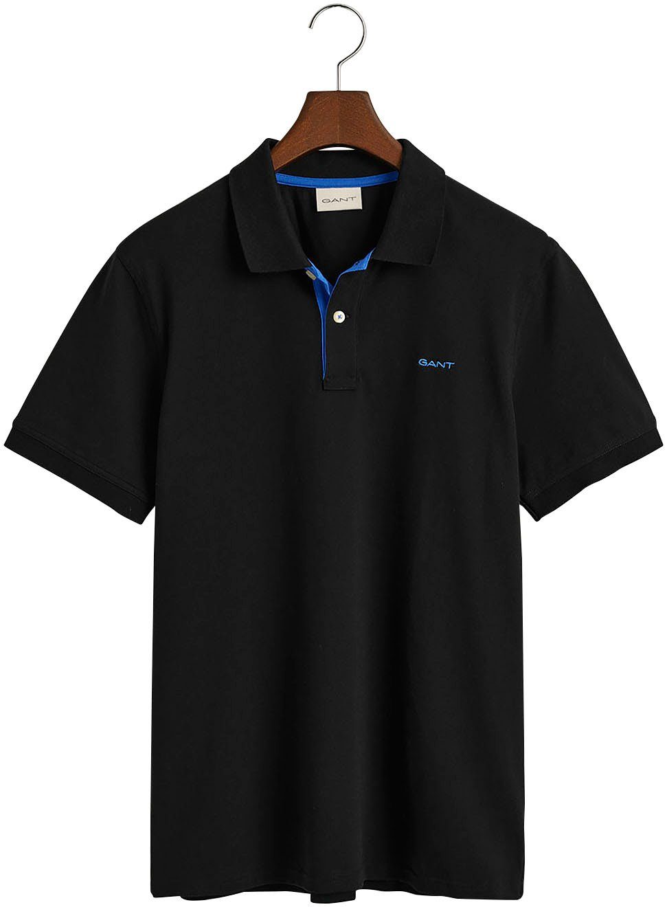 Gant Poloshirt REG CONTRAST PIQUE SS RUGGER met contrastkleurige inzetten