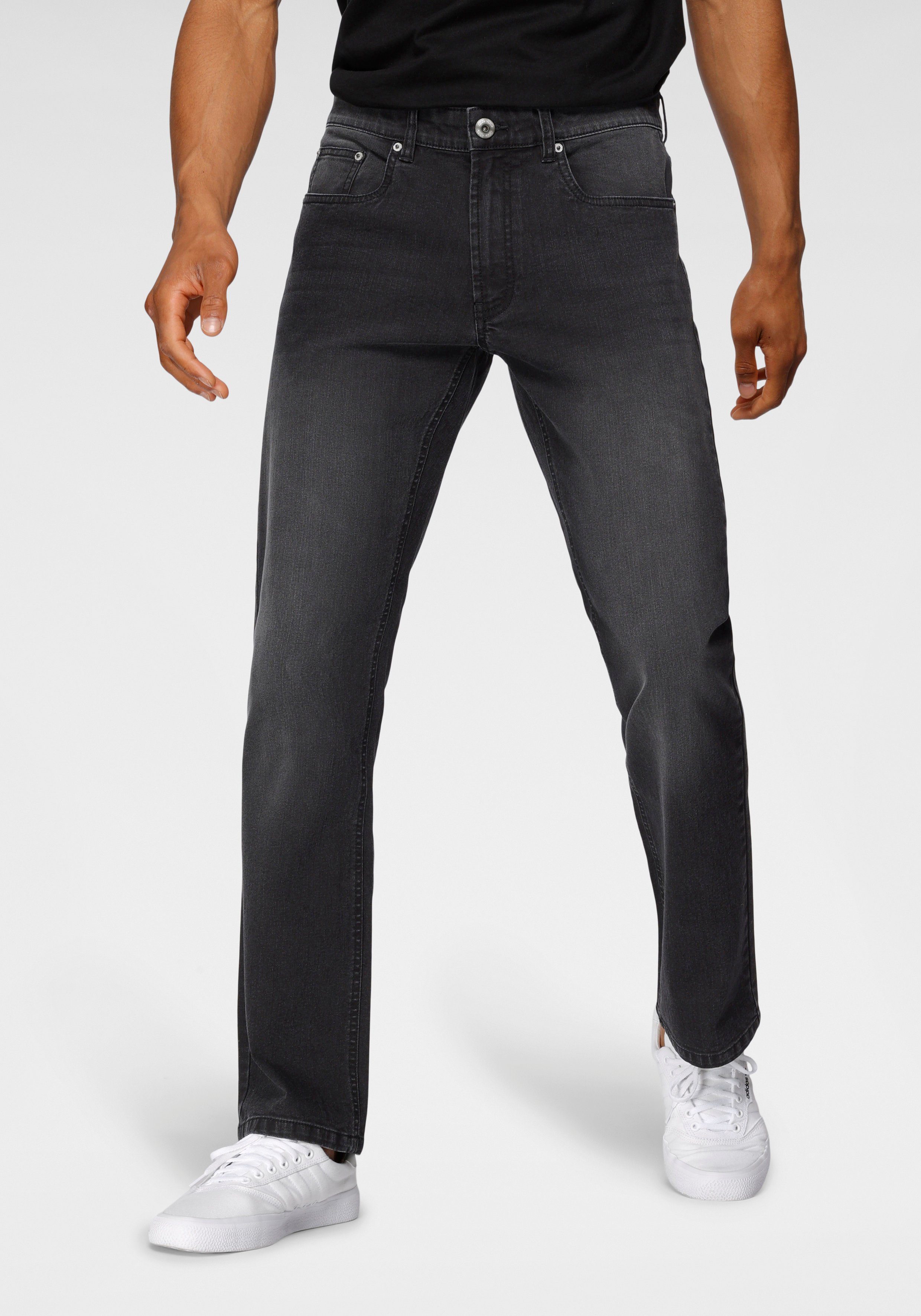 John Devin Straight jeans rechte pasvorm, rechte pasvorm, met used-wassing