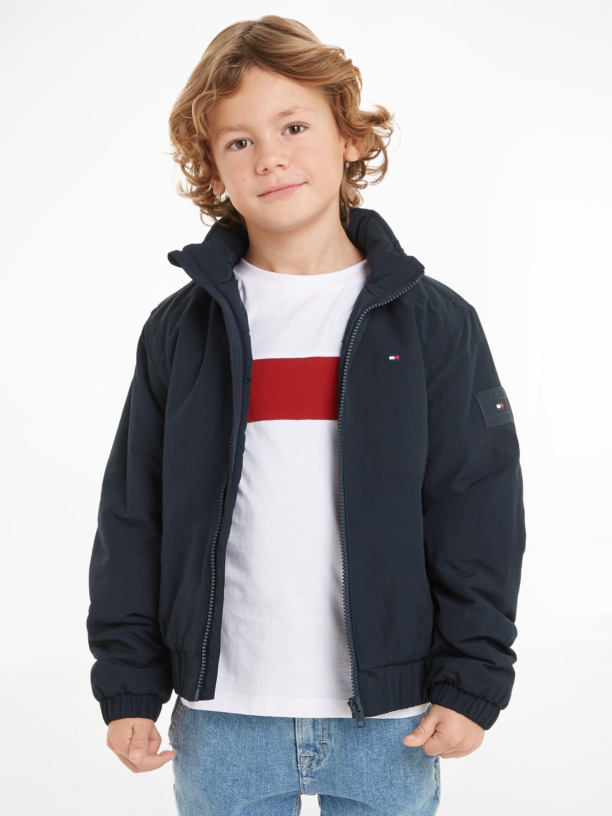 Tommy Hilfiger Blouson ESSENTIAL PADDED JACKET Kinderen tot 16 jaar, met rits, staande kraag, insteekzak