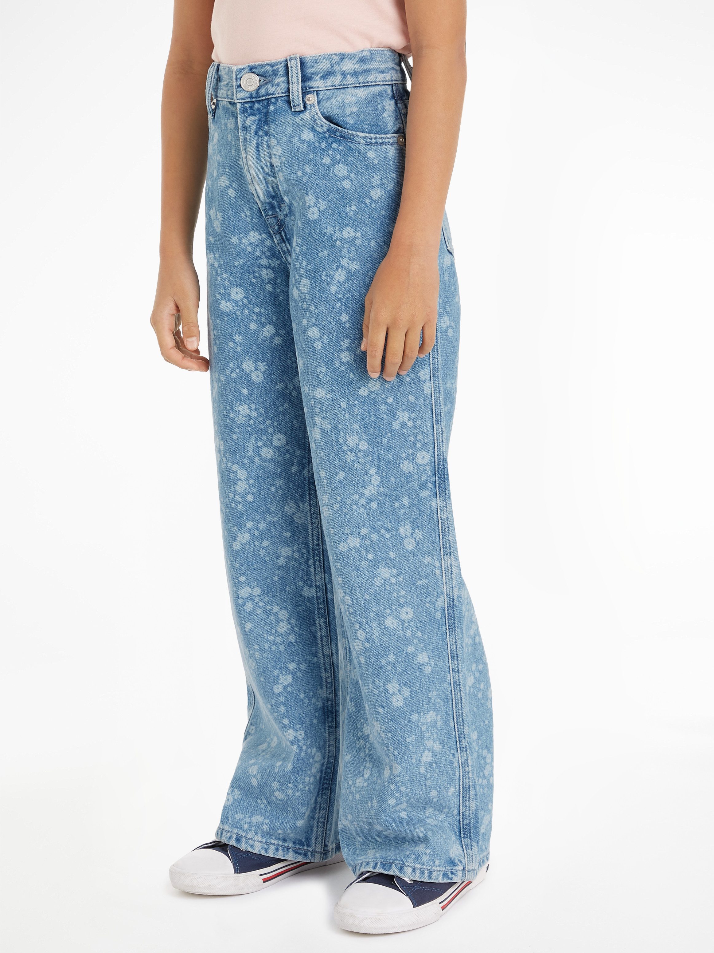 Tommy Hilfiger Bootcut jeans MABEL FLOWER DENIM Kinderen tot 16 jaar in 5-pocket-stijl