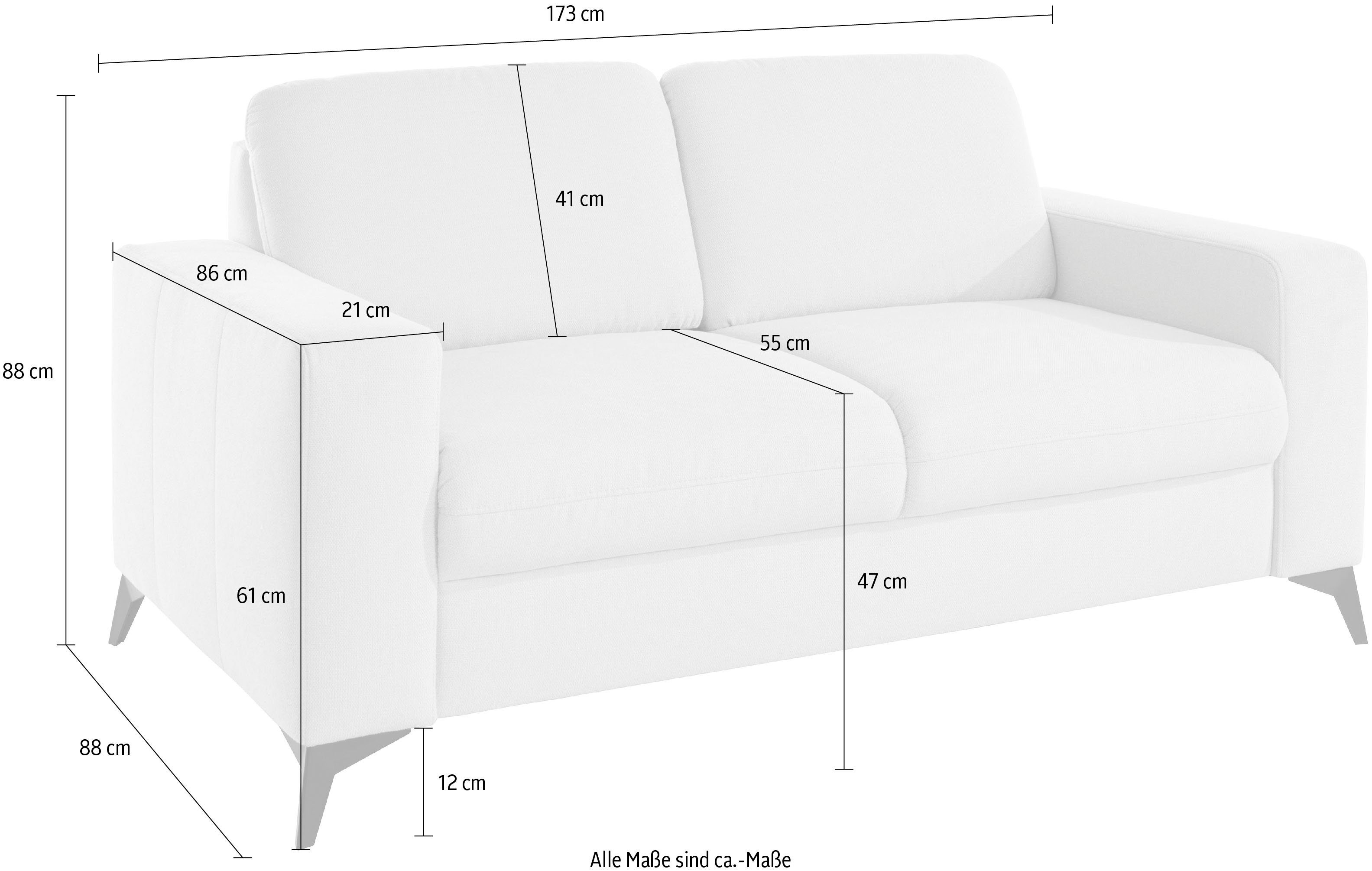 Places of Style 2-zitsbank Lolland met binnenvering, ook met afwasbare bekleding