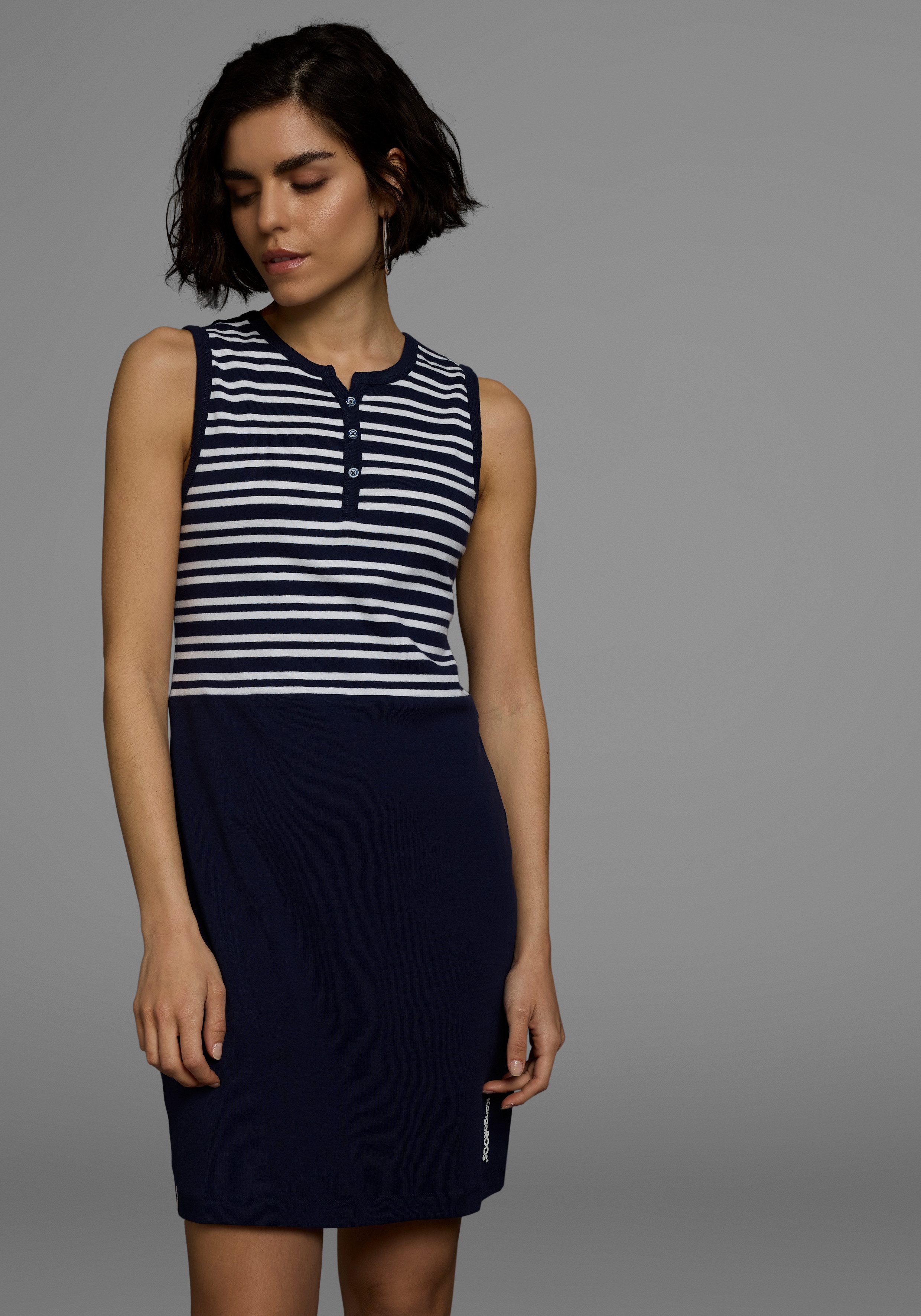 KangaROOS Zomerjurk van ribstof, mini-lengte