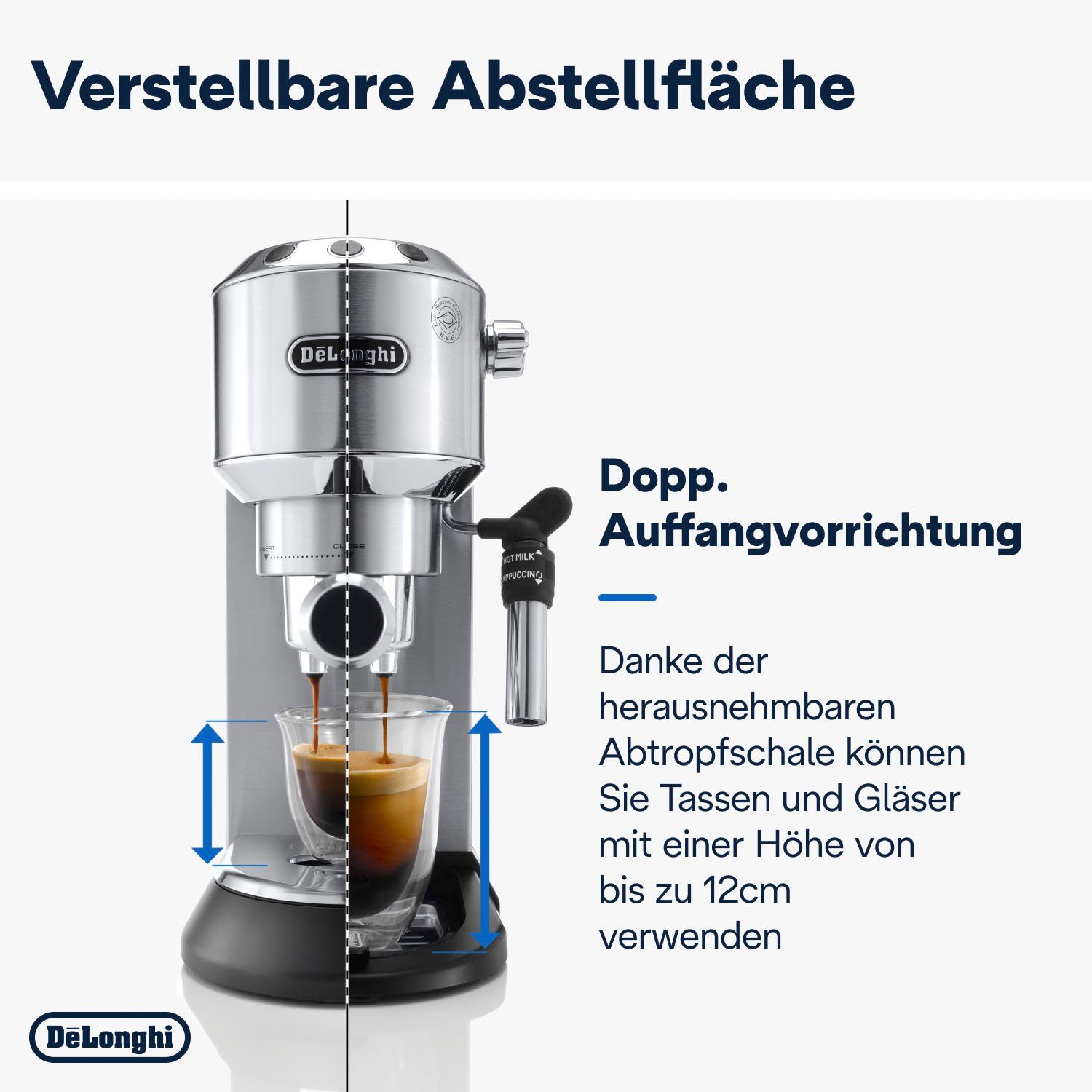 De'Longhi Espressomachine Dedica Style EC 685.B, Siebdrager, 1350 Watt, 15 Bar
