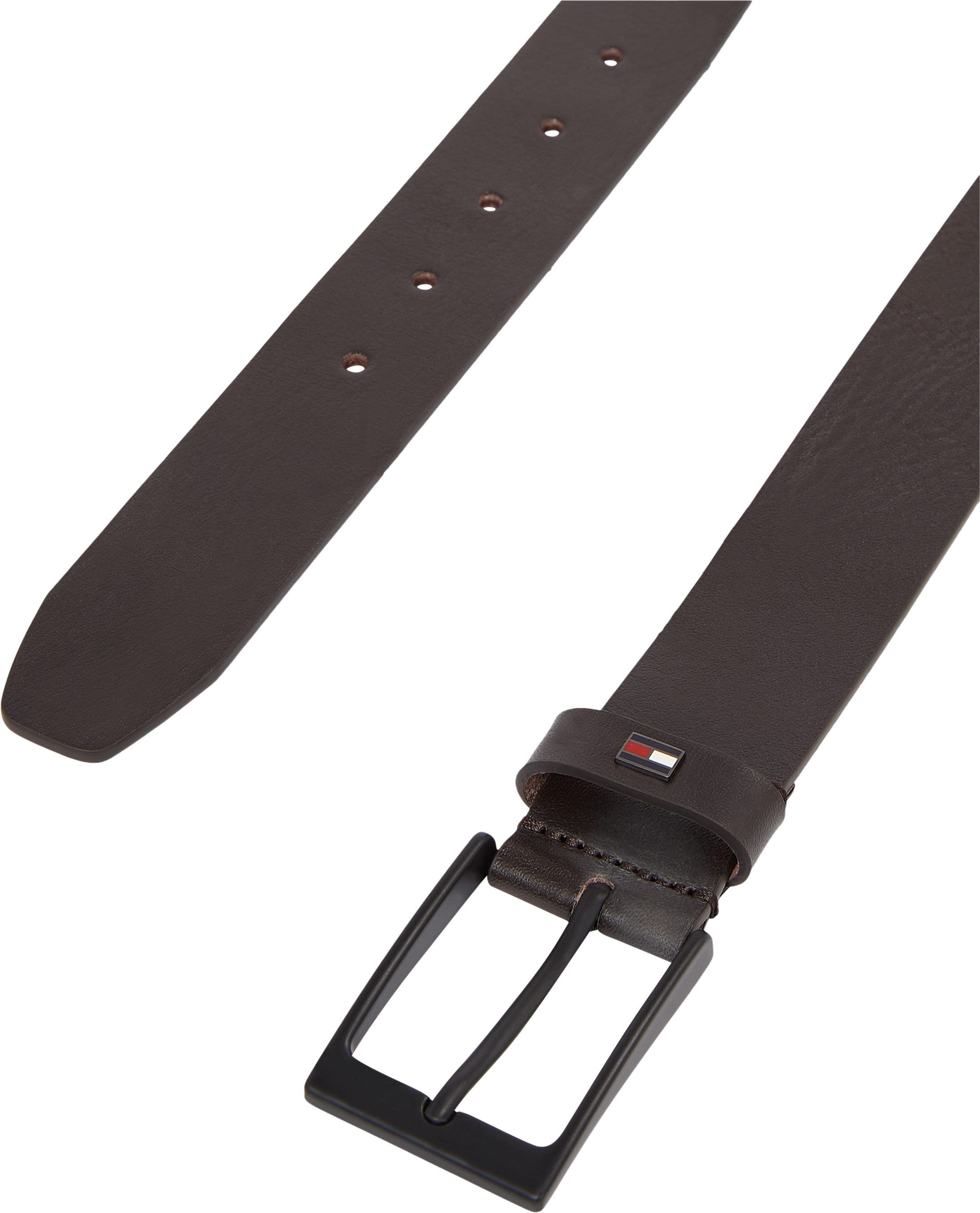 Tommy Hilfiger Leren riem LAYTON 3.5 Metalen patch, eenvoudige doornsluiting