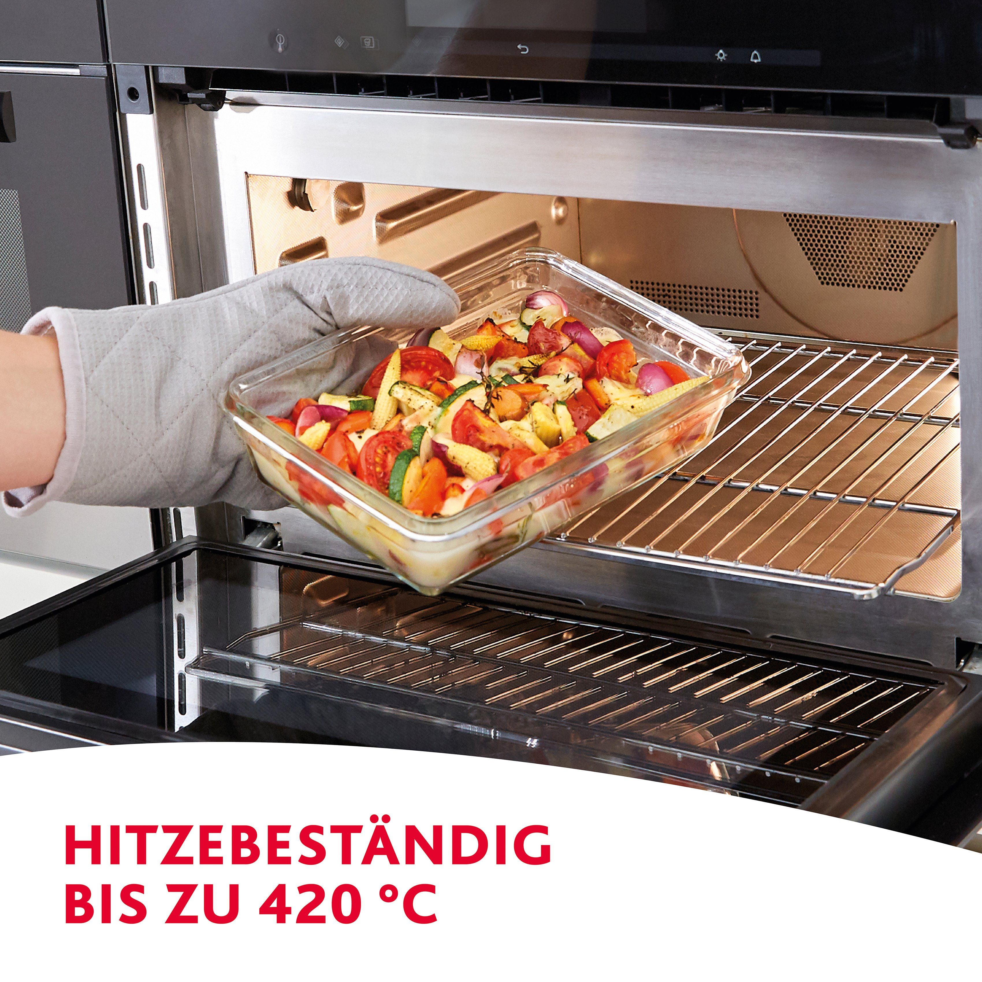 Emsa Vershoudtrommel Clip&Close, Made in Germany oven-, vriesbestendig, magnetrongeschikt(4 blikken met deksel) (4-delig)