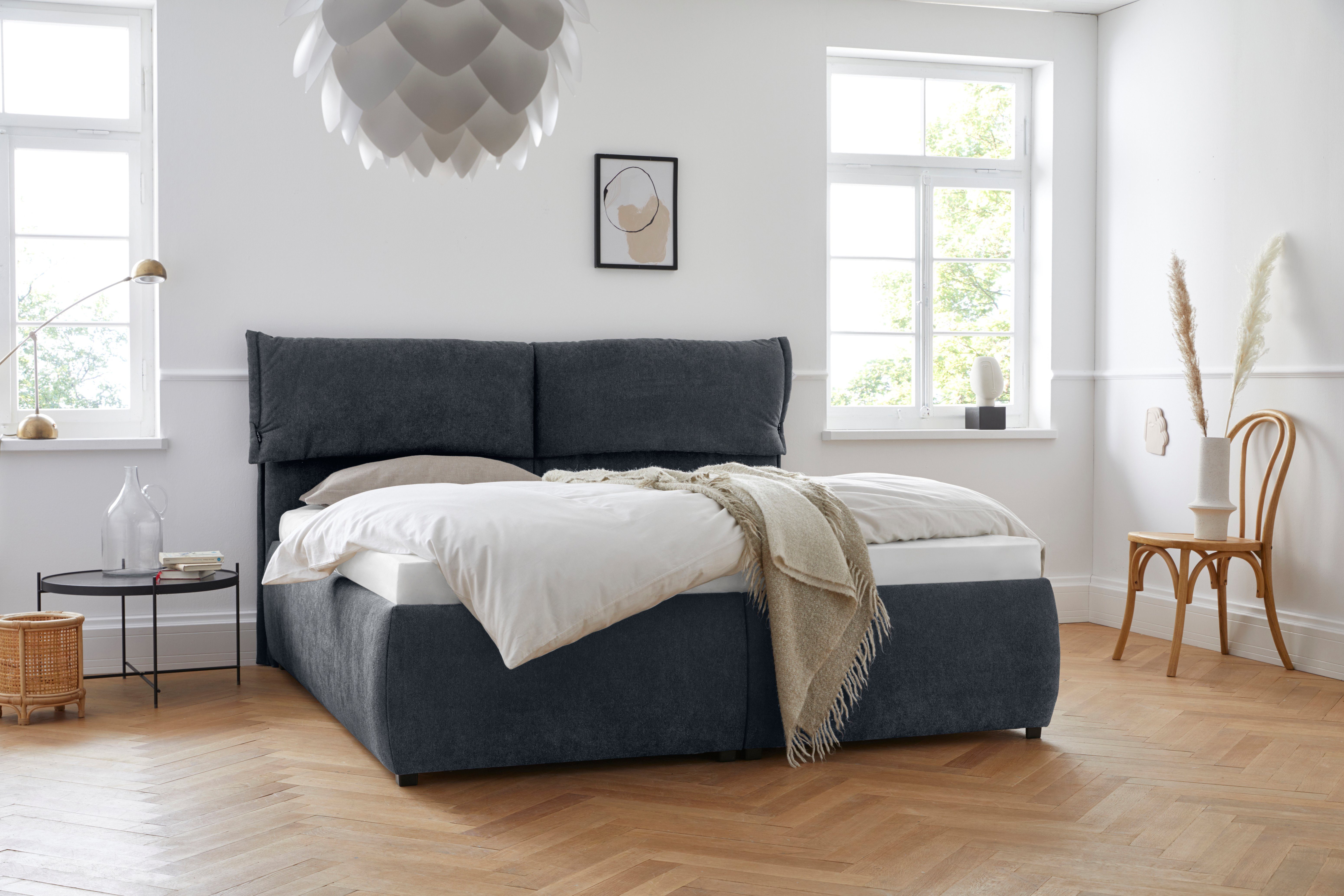 andas Bekleed ledikant Jenson als bedframe of met 3 verschillende matrassoorten en hardheden, design by morten georgsen