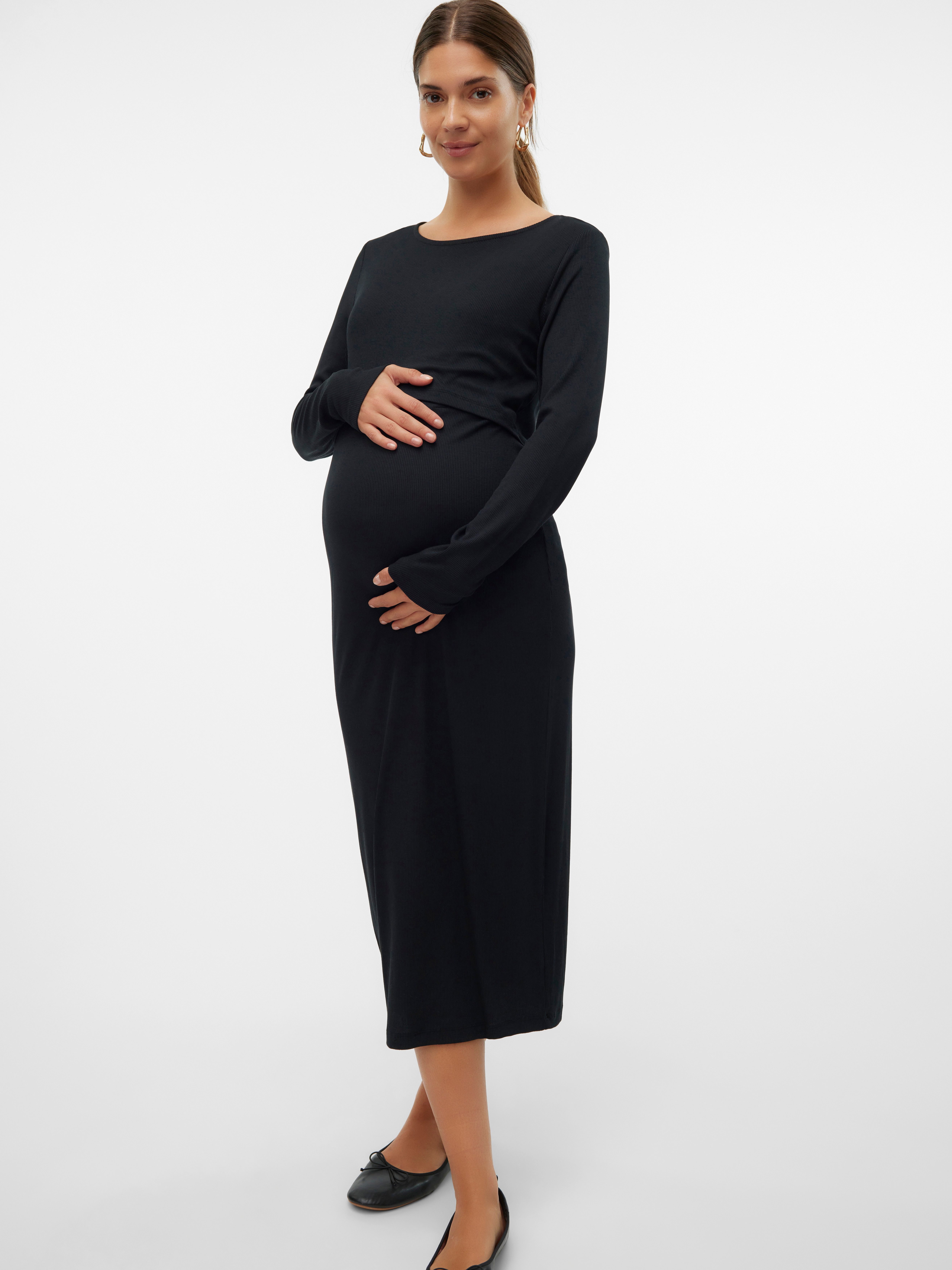 Mamalicious Positiejurk MLBRYNNA JUNE LS JRS MIDI DRESS 2F NOOS