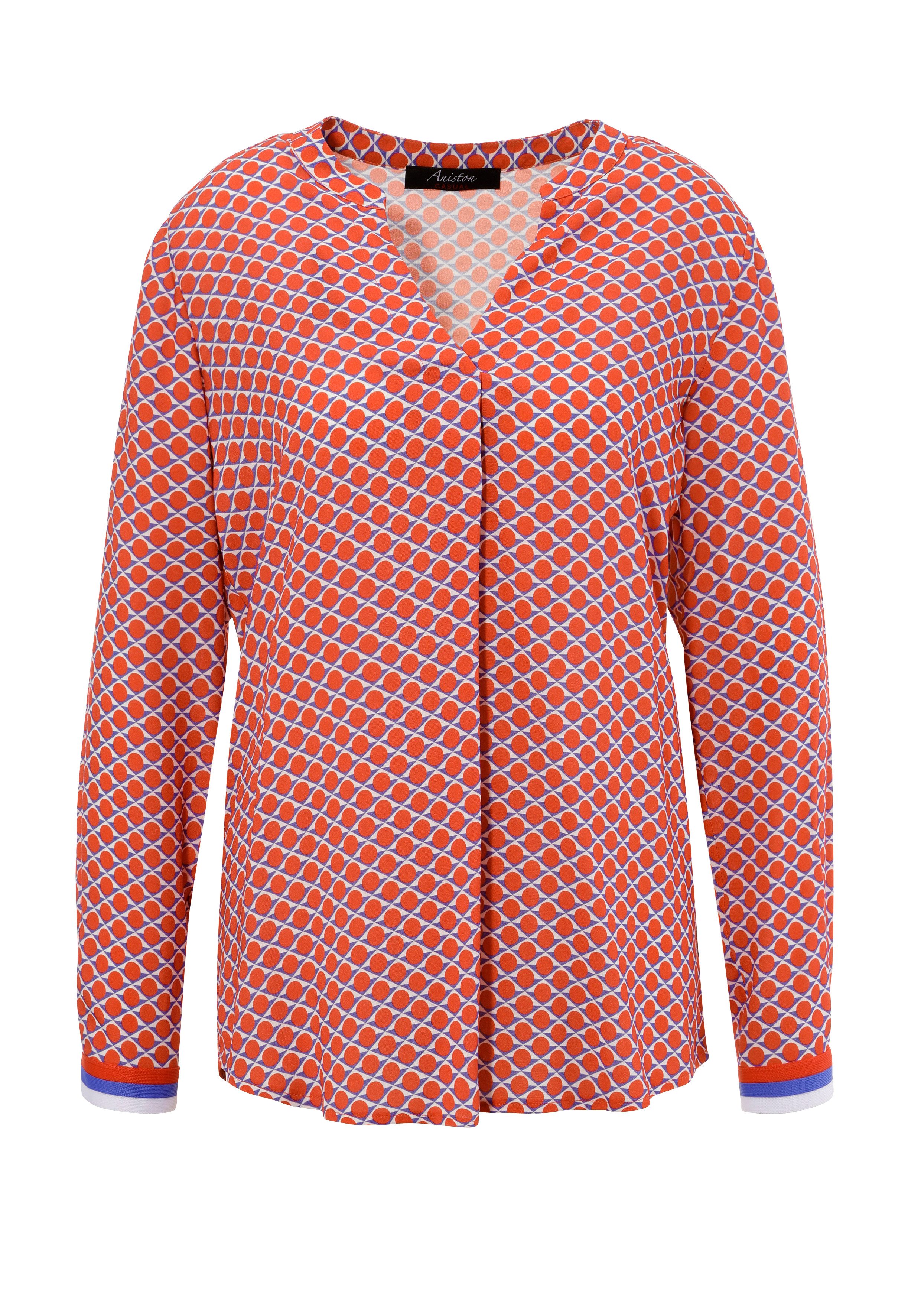 Aniston CASUAL Blouse zonder sluiting met interessante, grafische print