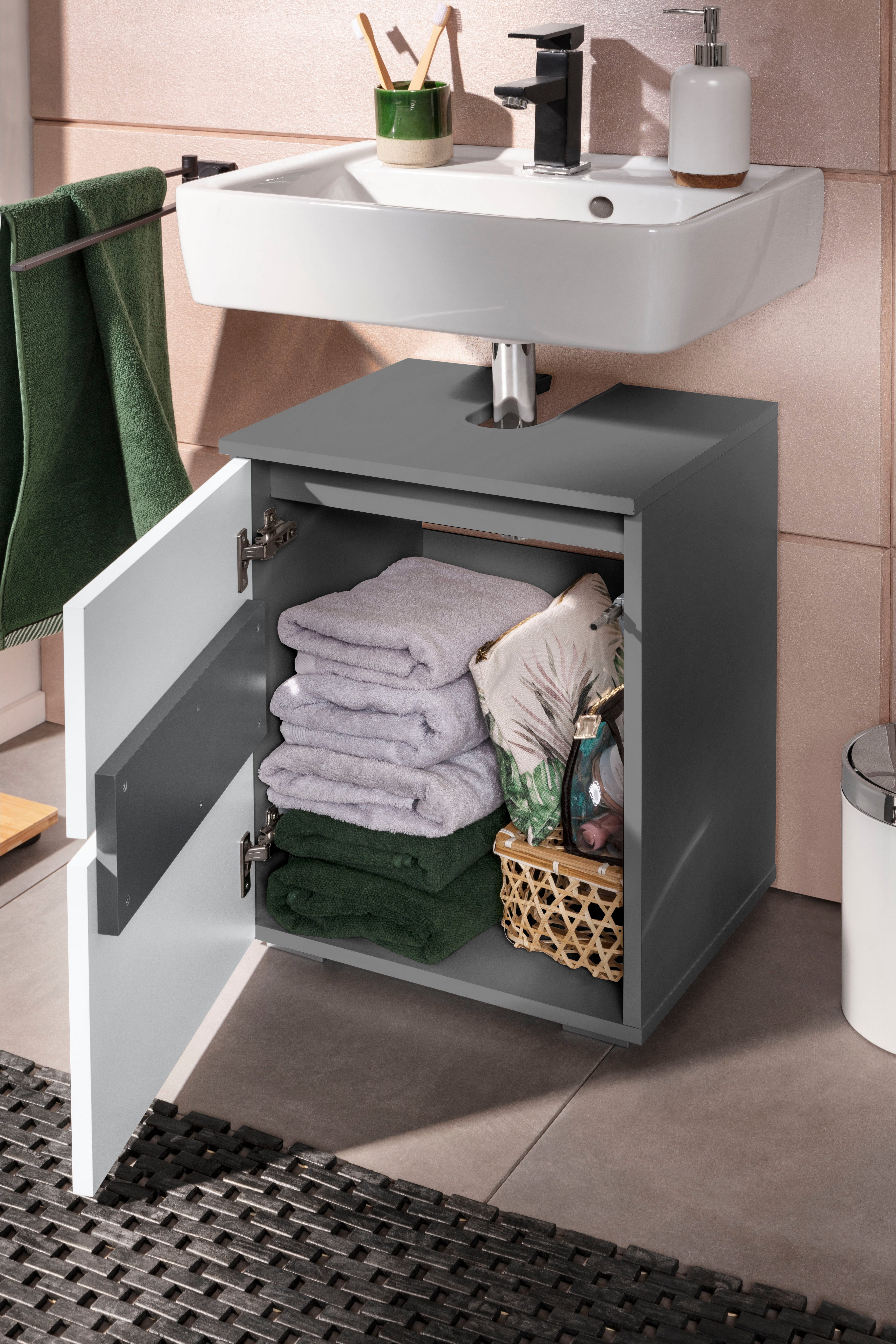 Home affaire Wastafelonderkast Wisla Siphonaansluiting, breedte 40 cm, hoogte 55 cm