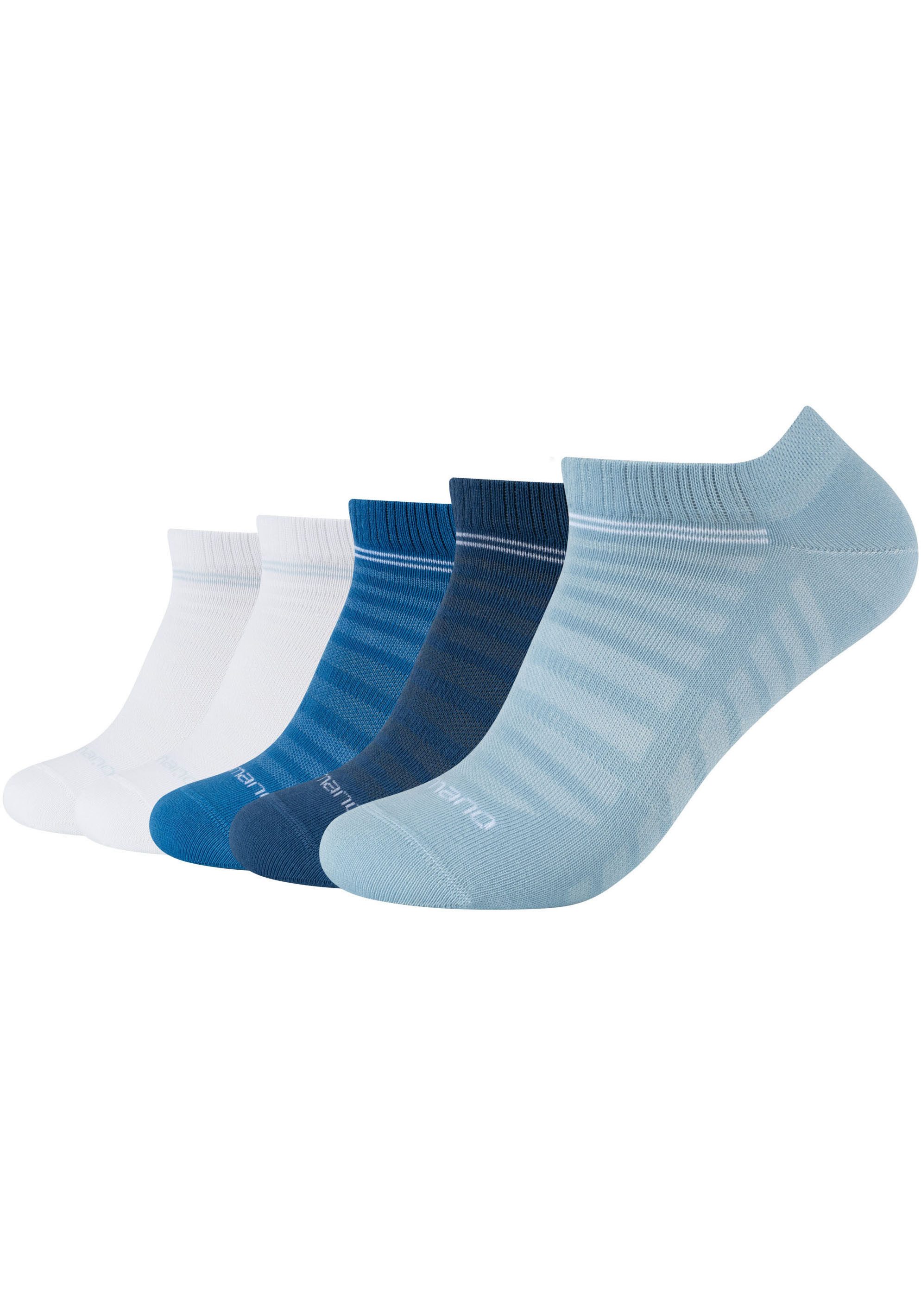 Camano Korte sokken Mesh ventilation met modieuze streepjespatronen (10 paar)