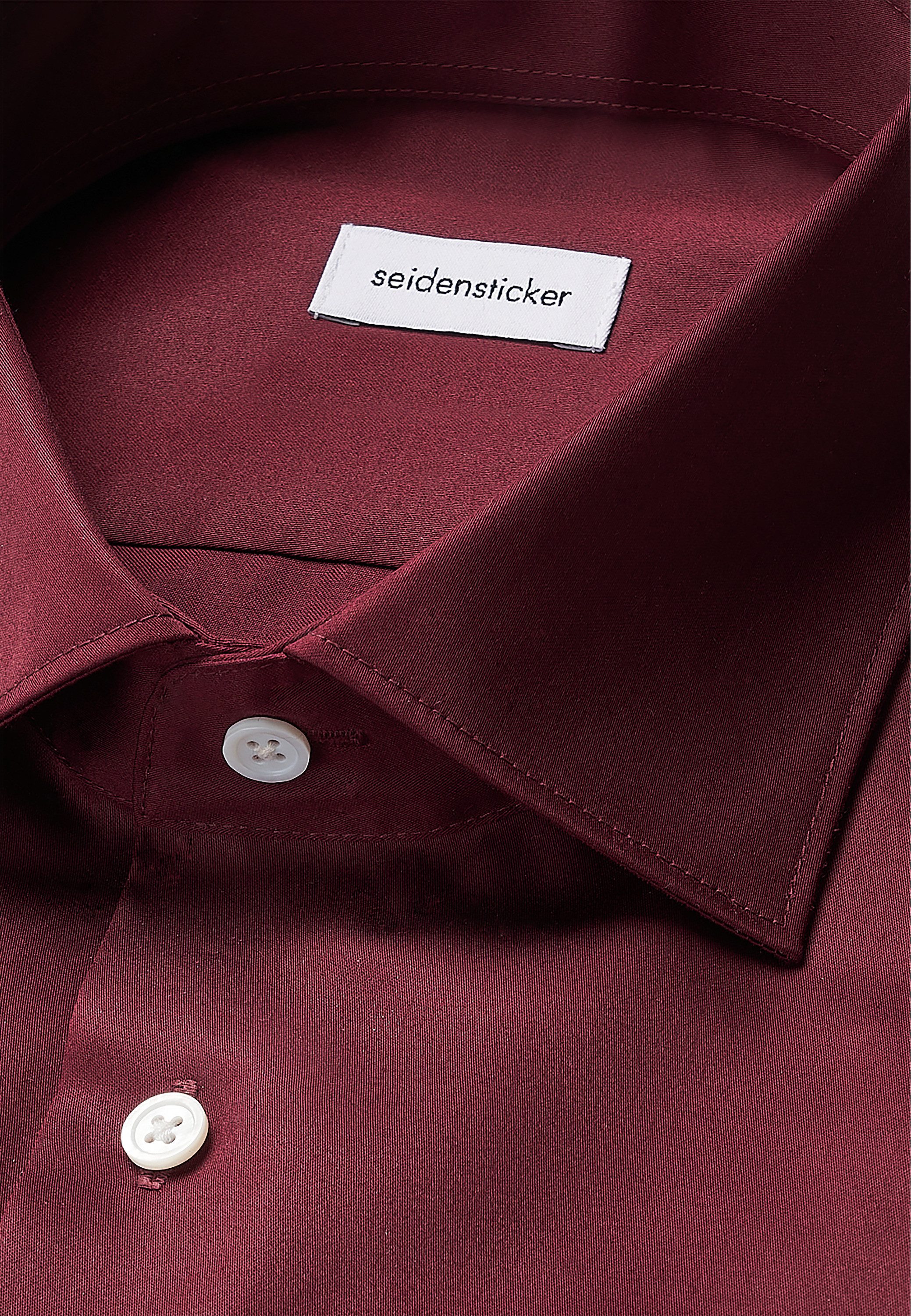 seidensticker Businessoverhemd Zwarte roos Slim Kentkraag uni
