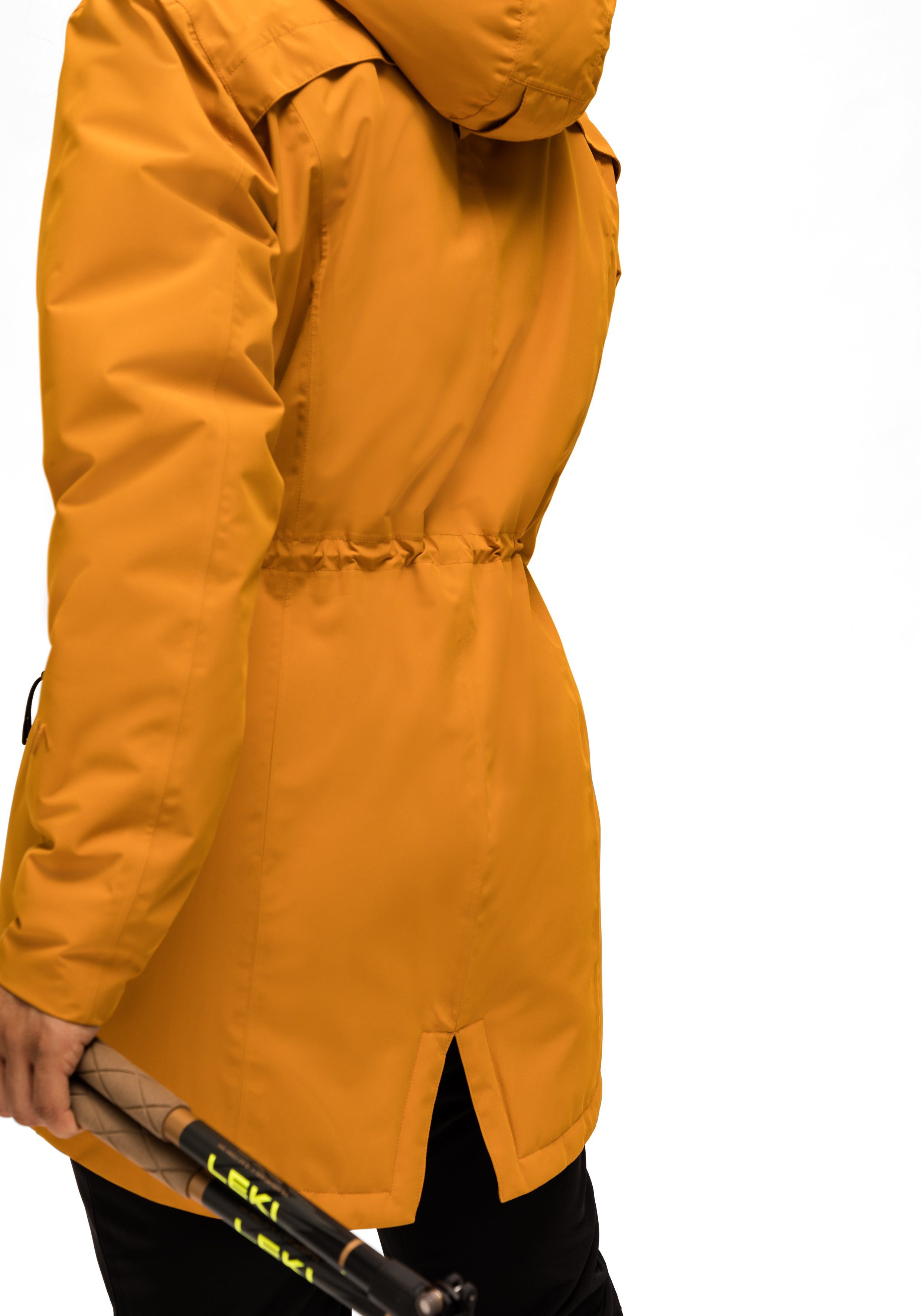 Maier Sports Outdoorjack Liselotte Dames mantel, ademend waterdicht, gewatteerde jas met capuchon