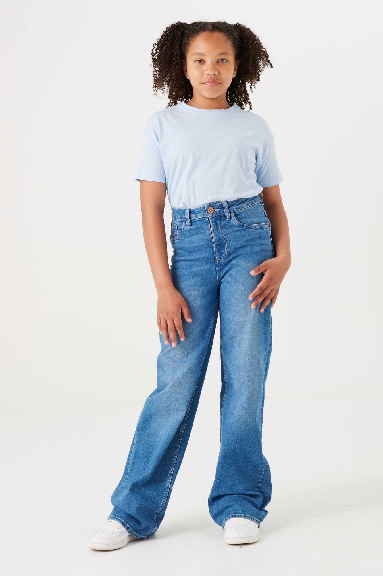 Garcia Wijde jeans Annemay for girls meisjes wide leg jeans maat 152 blauw
