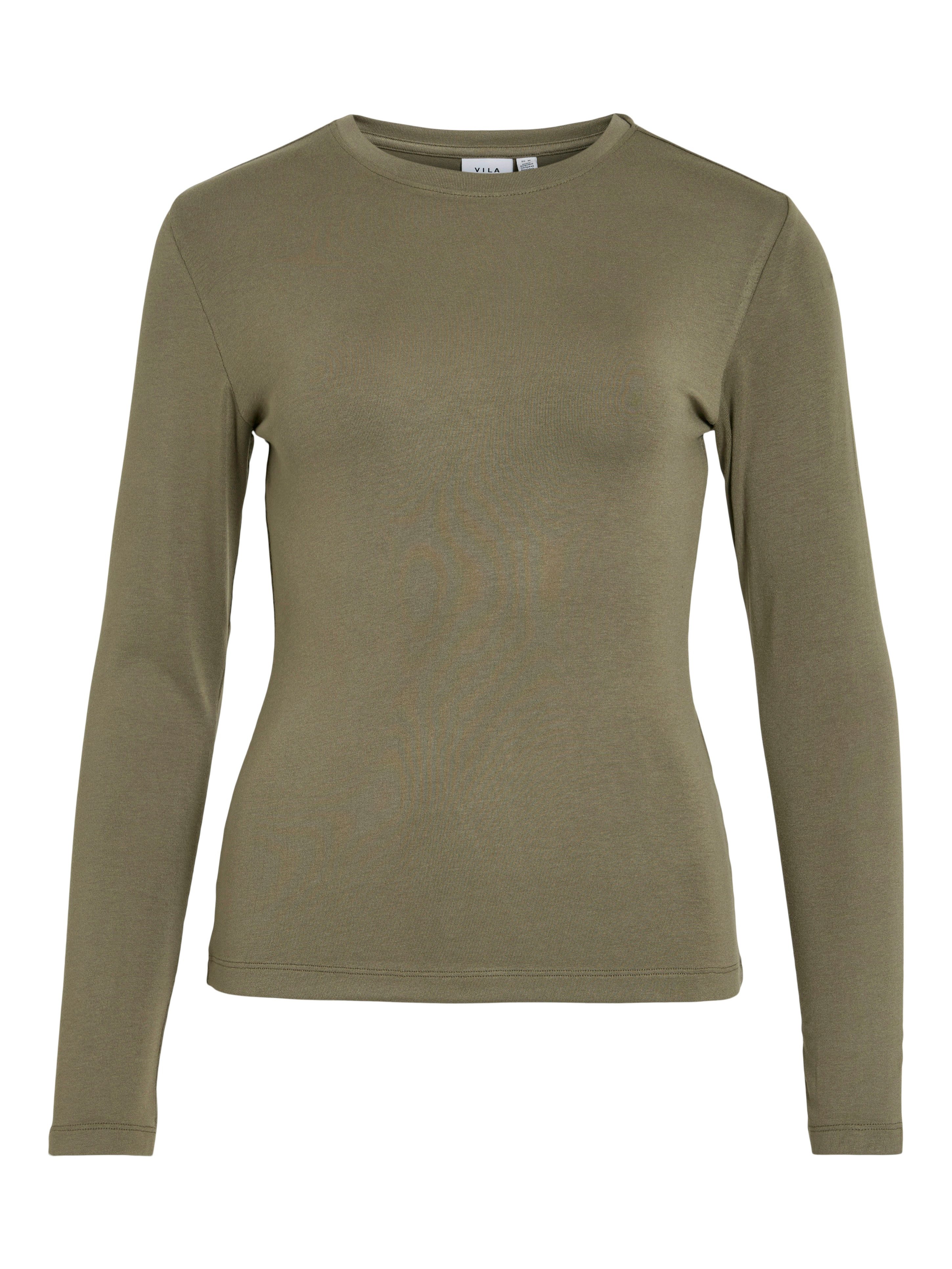 Vila Shirt met lange mouwen VIALEXIA O-NECK L S TOP NOOS