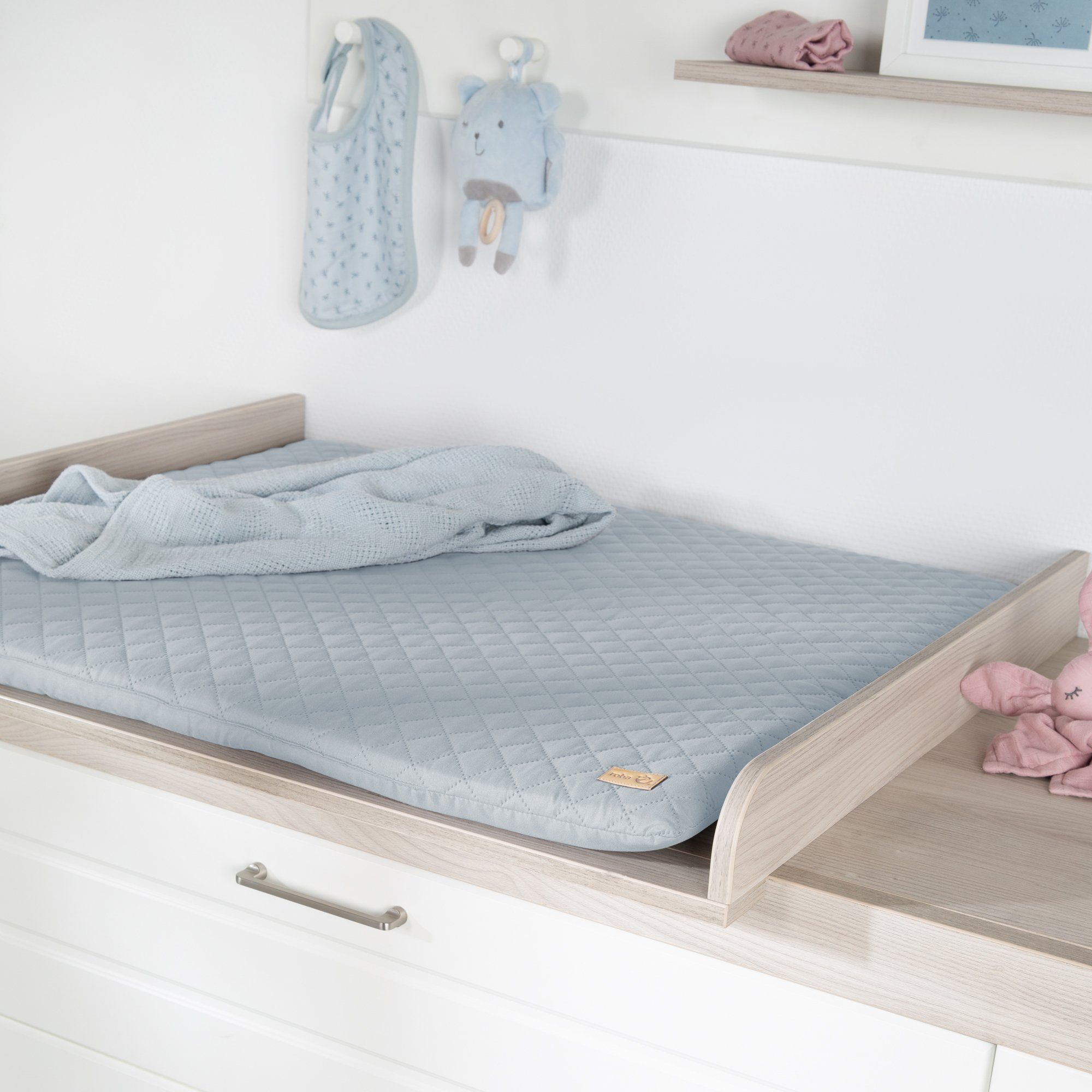 Roba® Aankleedkussen Soft, stijl, lichtblauw