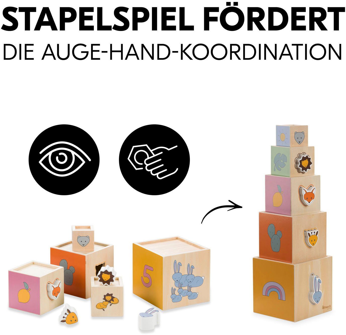Hauck Stapelspeelgoed Stack N Rise FSC®- beschermt bos - wereldwijd