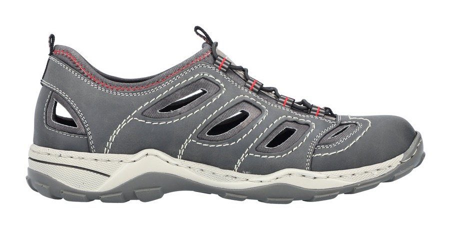 Rieker Instappers Trekking Schoen, Sandalen, Zomerschoen met praktische Gummitrek