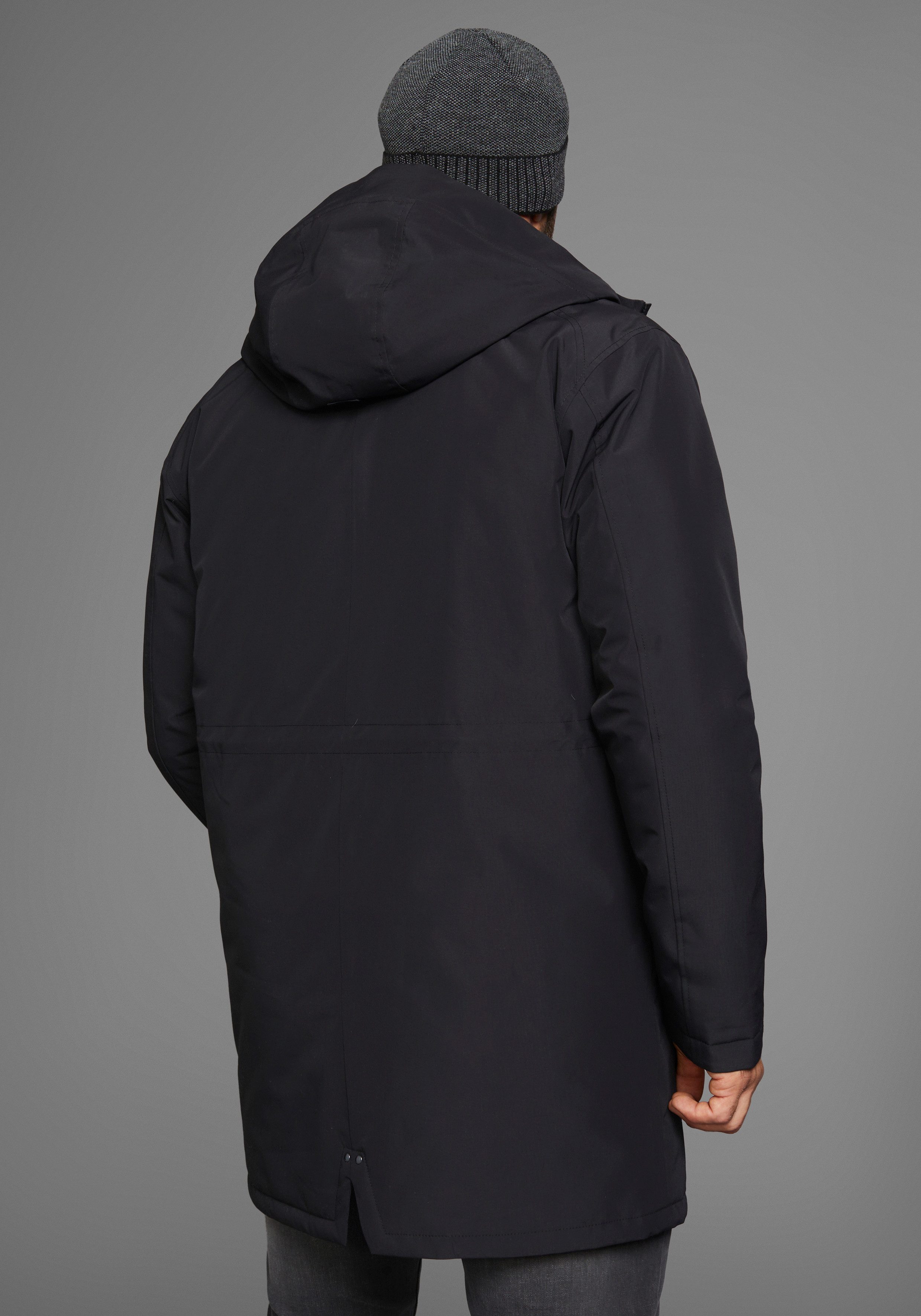 Polarino Functionele parka ademend waterdicht winddicht met gevoerde capuchon