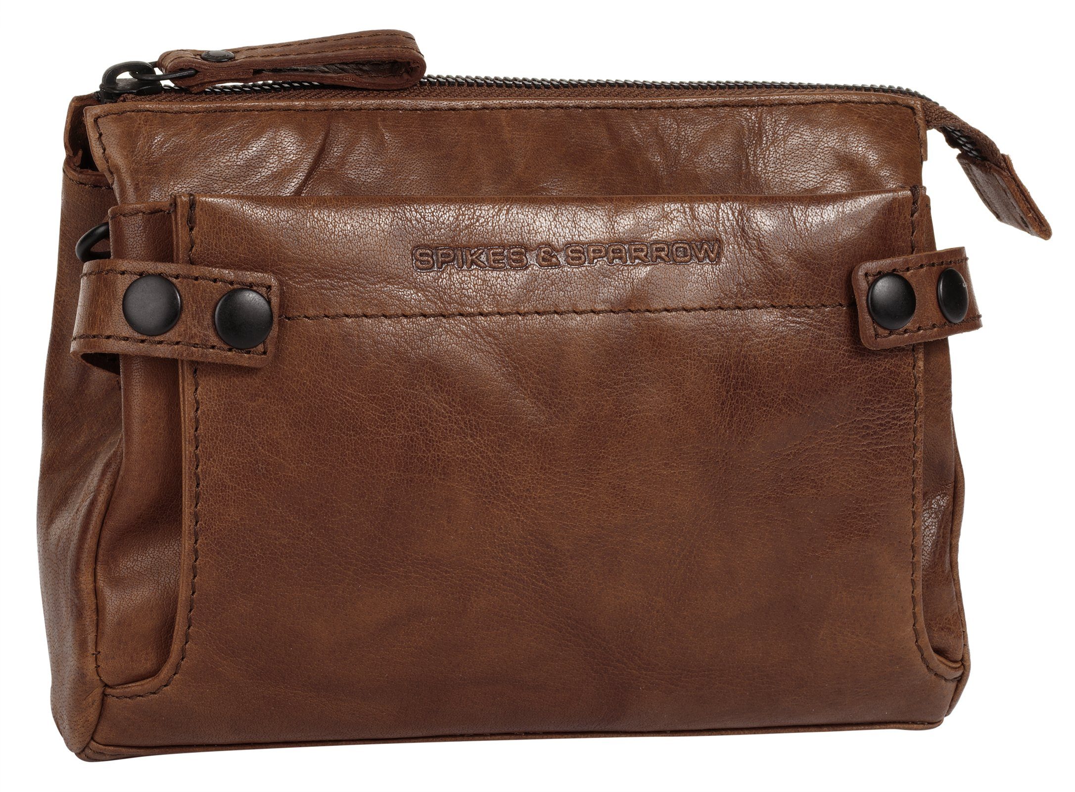 Spikes & Sparrow Schoudertas echt leder