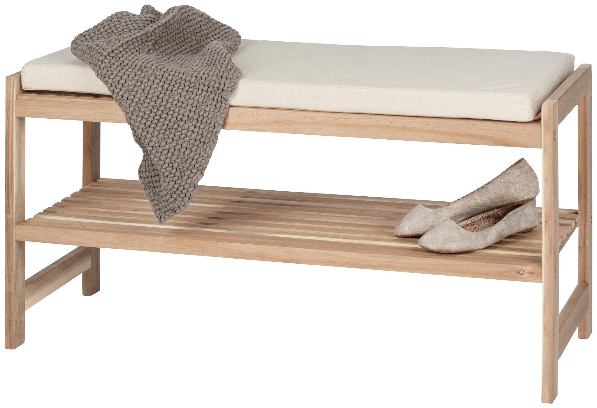 WENKO Schoenenbank Acina Bxdxh: 90x34x45 cm, van acaciahout
